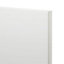 GoodHome Alisma High gloss white slab Drawer front (W)800mm, Pack of 3