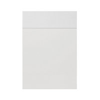 GoodHome Alisma High gloss white slab Drawerline Cabinet door, (W)500mm (H)715mm (T)18mm