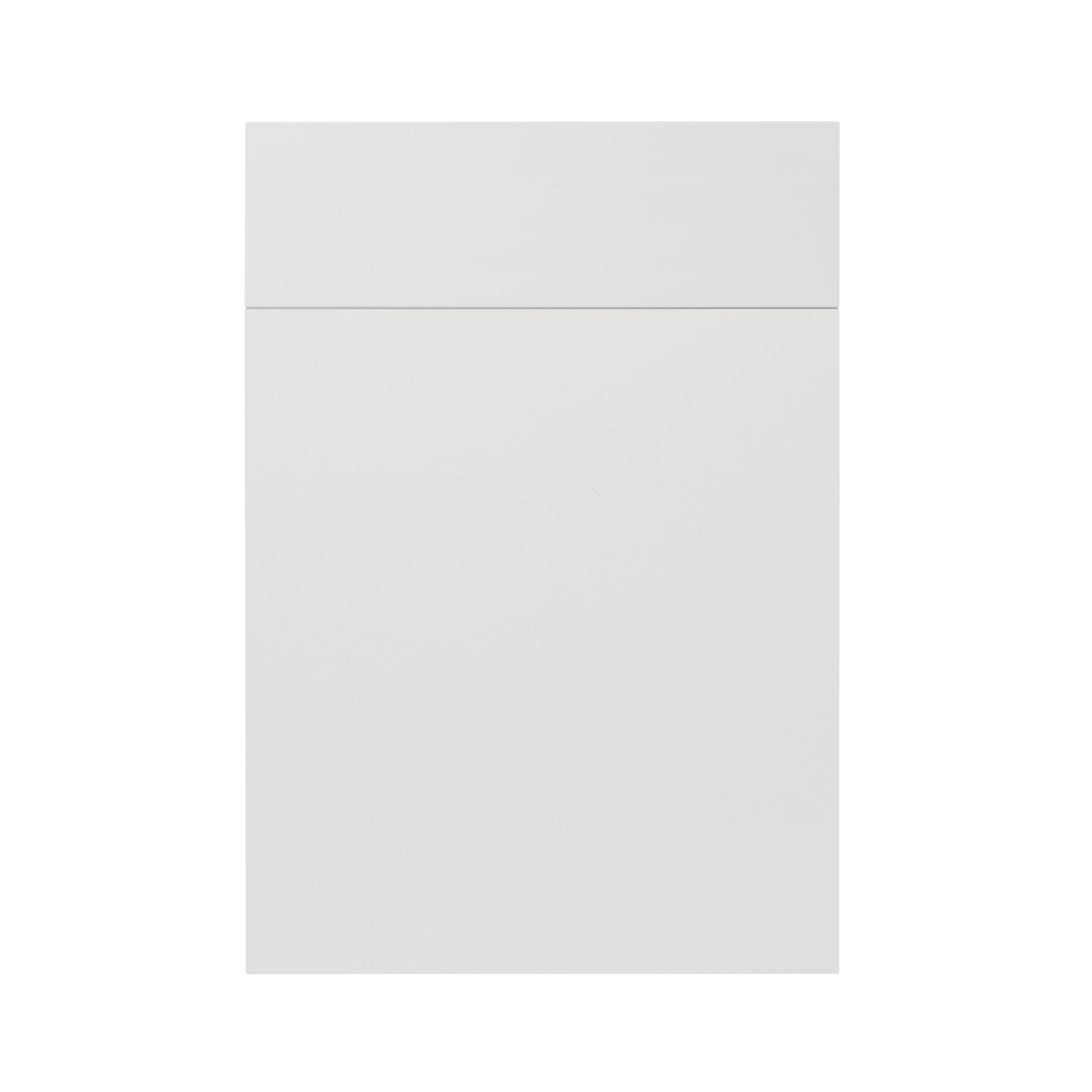 GoodHome Alisma High gloss white slab Drawerline Cabinet door, (W)500mm (H)715mm (T)18mm