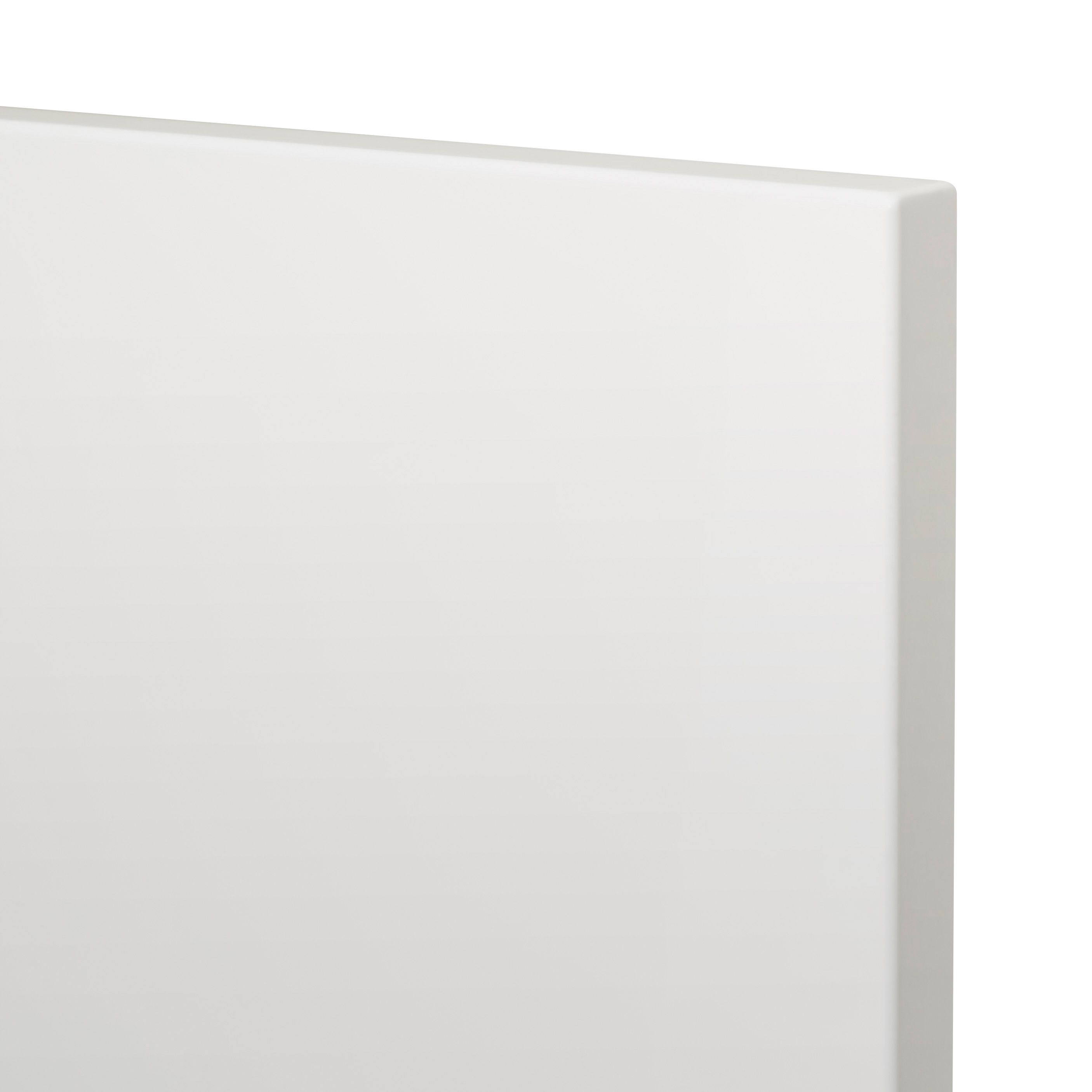 GoodHome Alisma High gloss white slab Full height Drawer front, bridging door & bi fold door, (W)1000mm (H)356mm (T)18mm