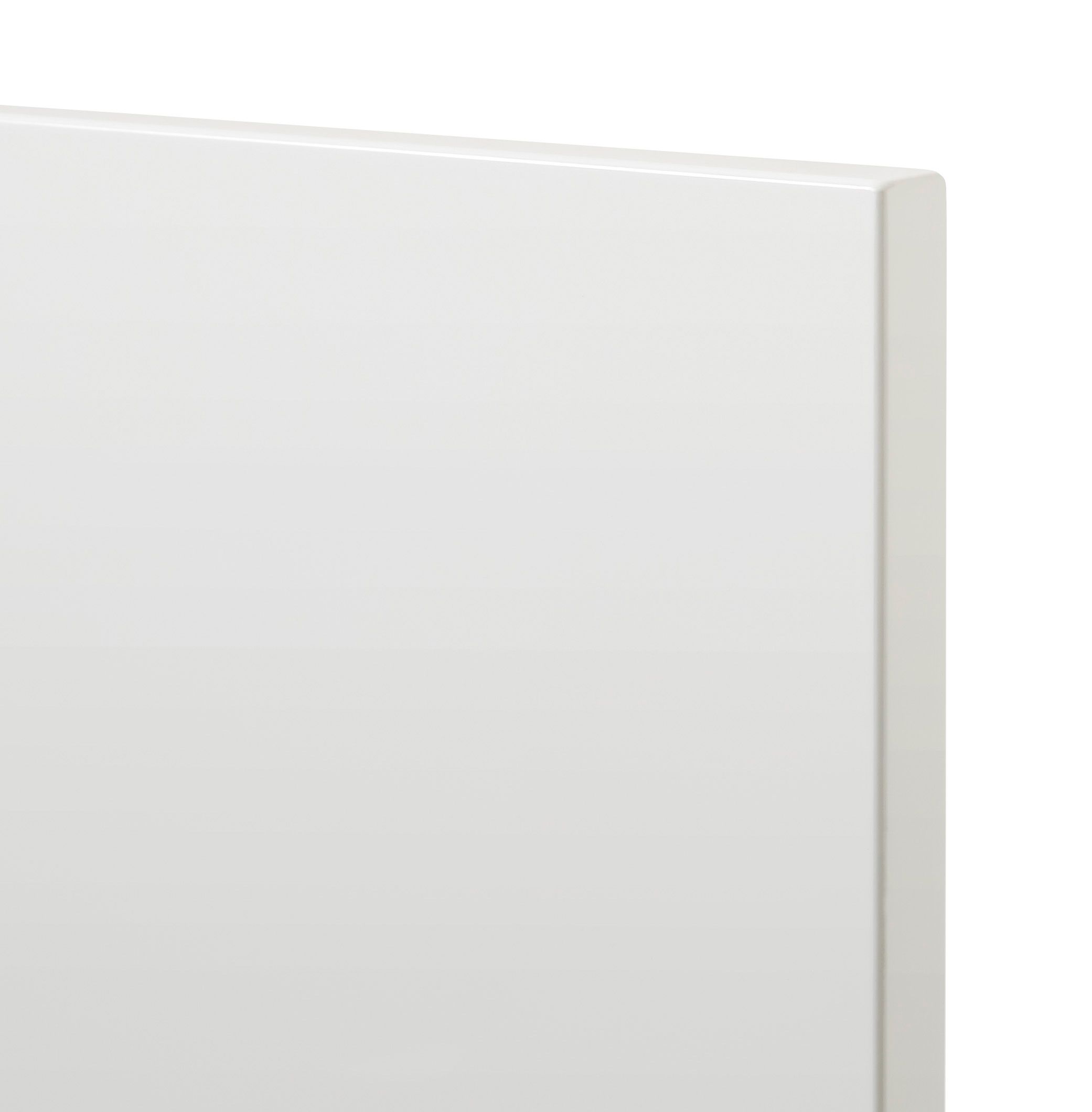 GoodHome Alisma High gloss white slab Highline Cabinet door (W)150mm (H)715mm (T)18mm