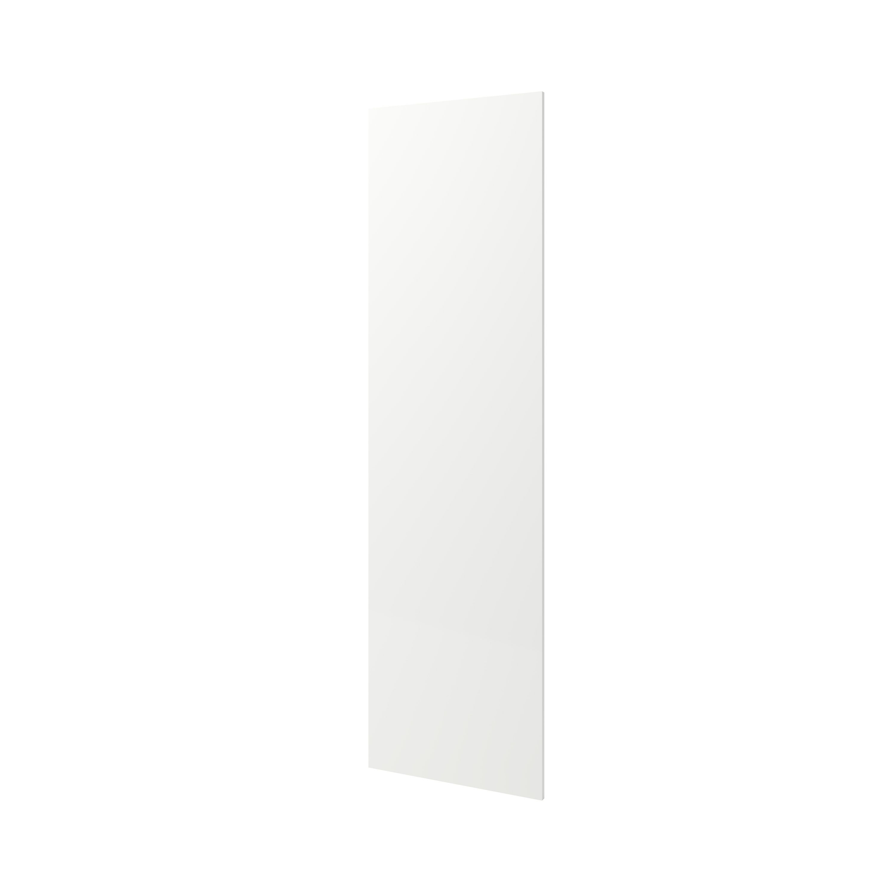 GoodHome Alisma High gloss white slab Standard End panel (H)2010mm (W)570mm, Pair