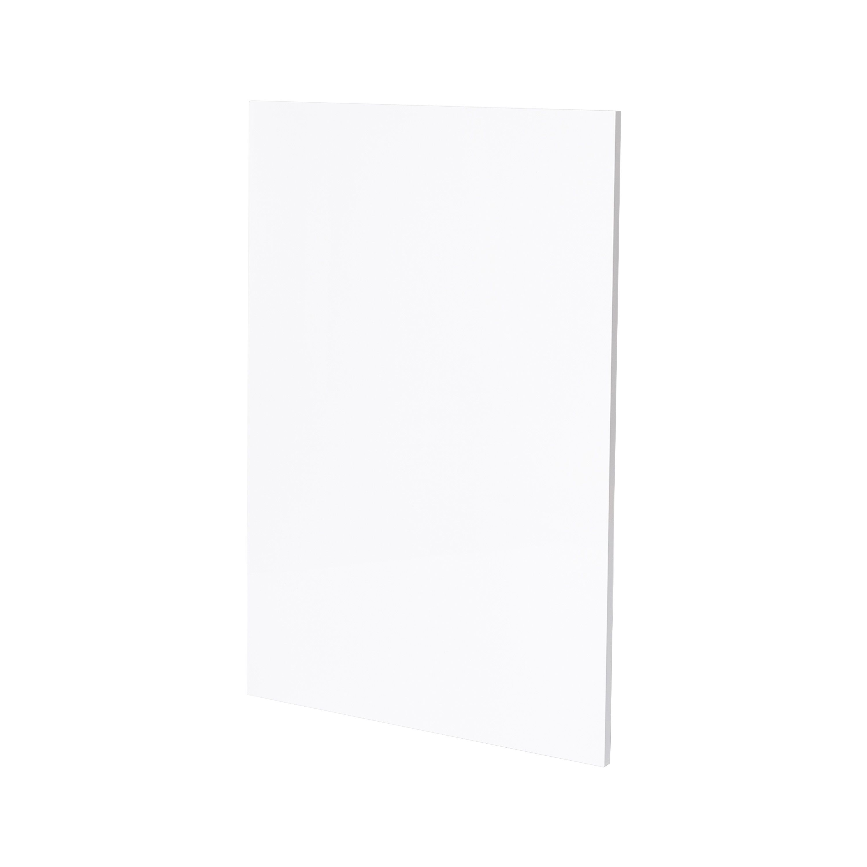 GoodHome Alisma High gloss white slab Standard End panel (H)870mm (W)590mm