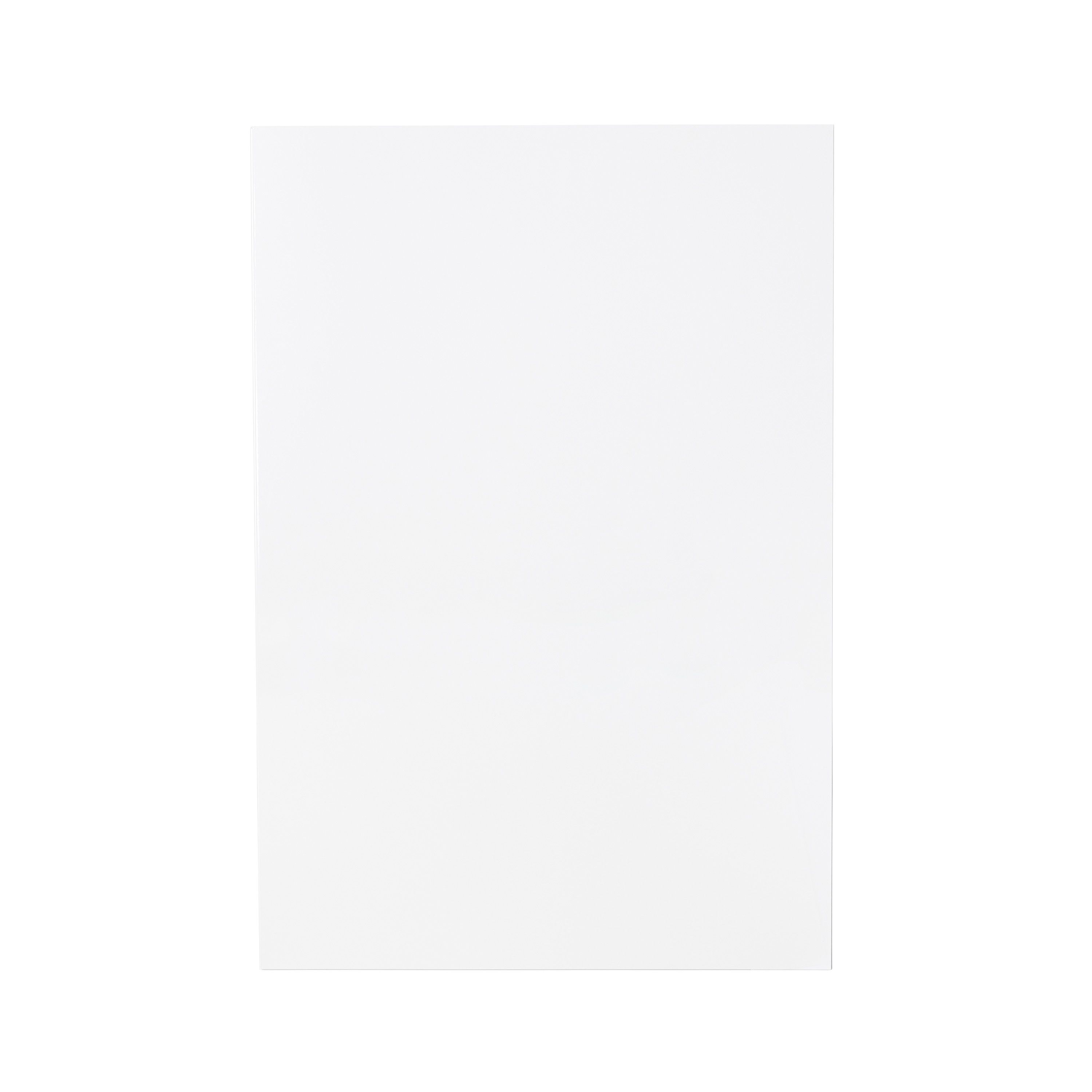 GoodHome Alisma High gloss white slab Standard End panel (H)870mm (W)590mm