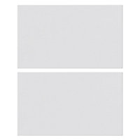 GoodHome Alisma Innovo handleless gloss light grey slab Drawer front, bridging door & bi fold door (W)600mm of 2