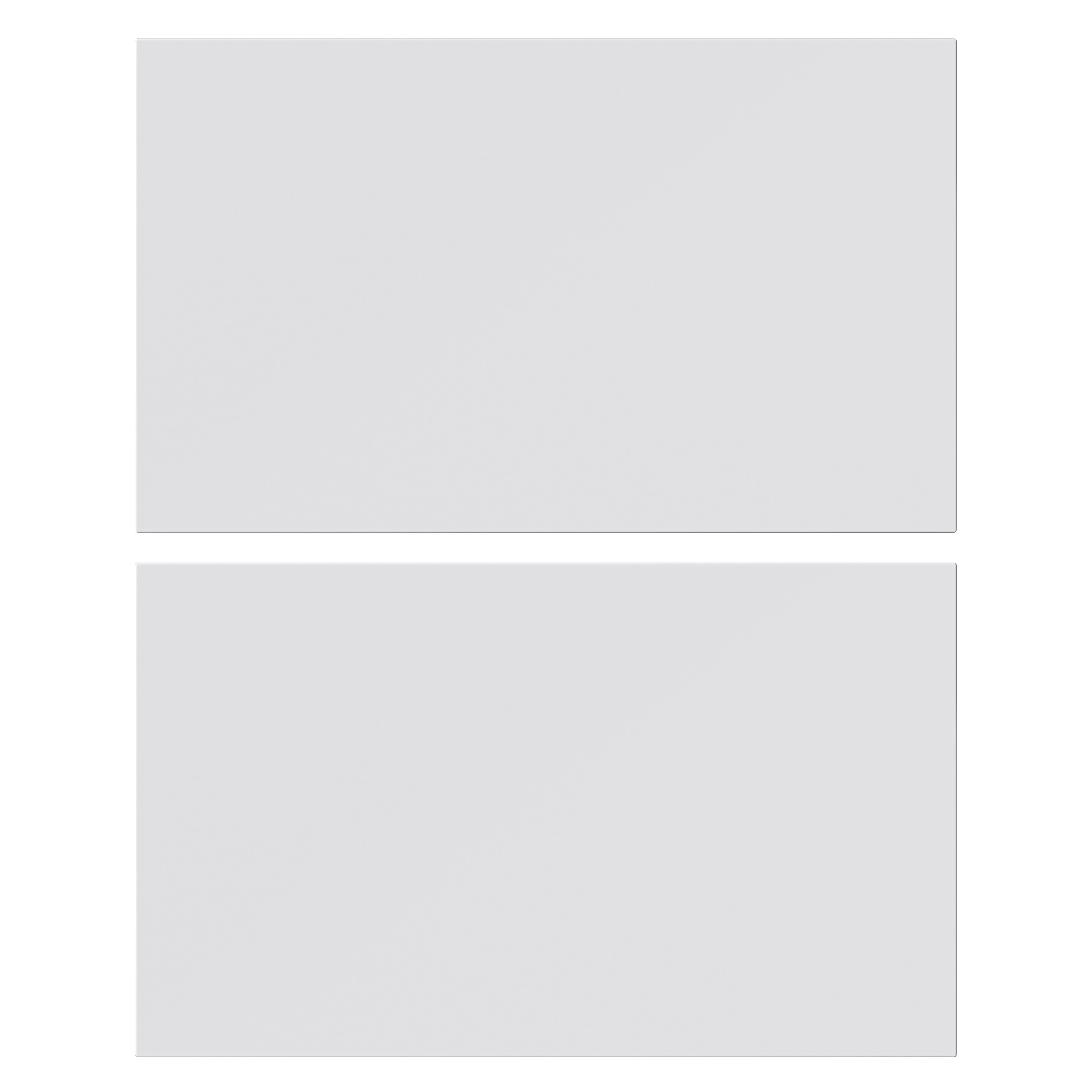 GoodHome Alisma Innovo handleless gloss light grey slab Drawer front, bridging door & bi fold door (W)600mm of 2