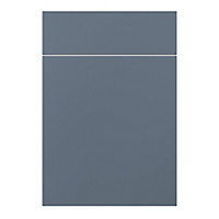 GoodHome Alisma Matt blue Door & drawer, (W)500mm (H)715mm (T)18mm