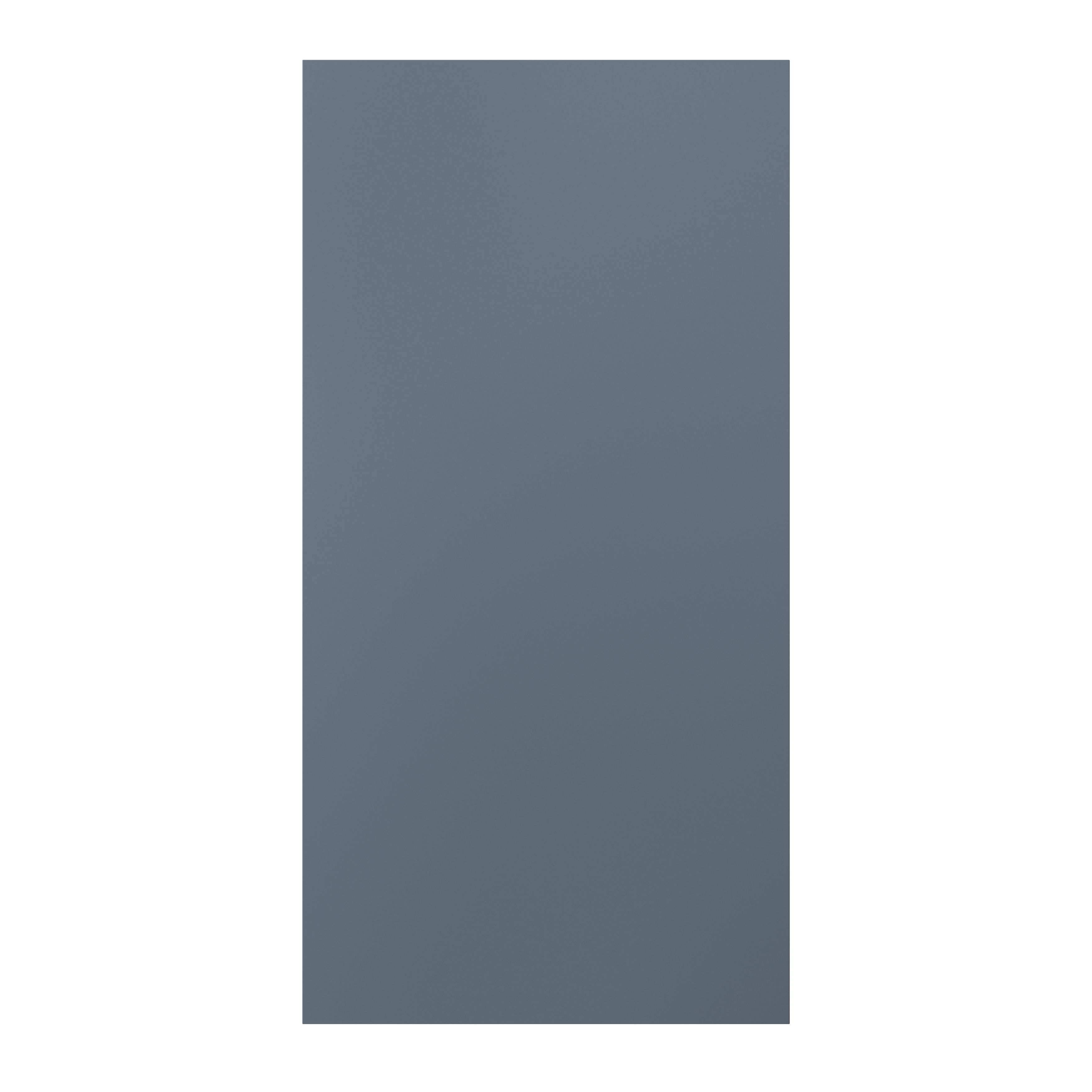 GoodHome Alisma Matt blue slab 50:50 Tall larder Cabinet door (W)600mm (H)1181mm (T)18mm