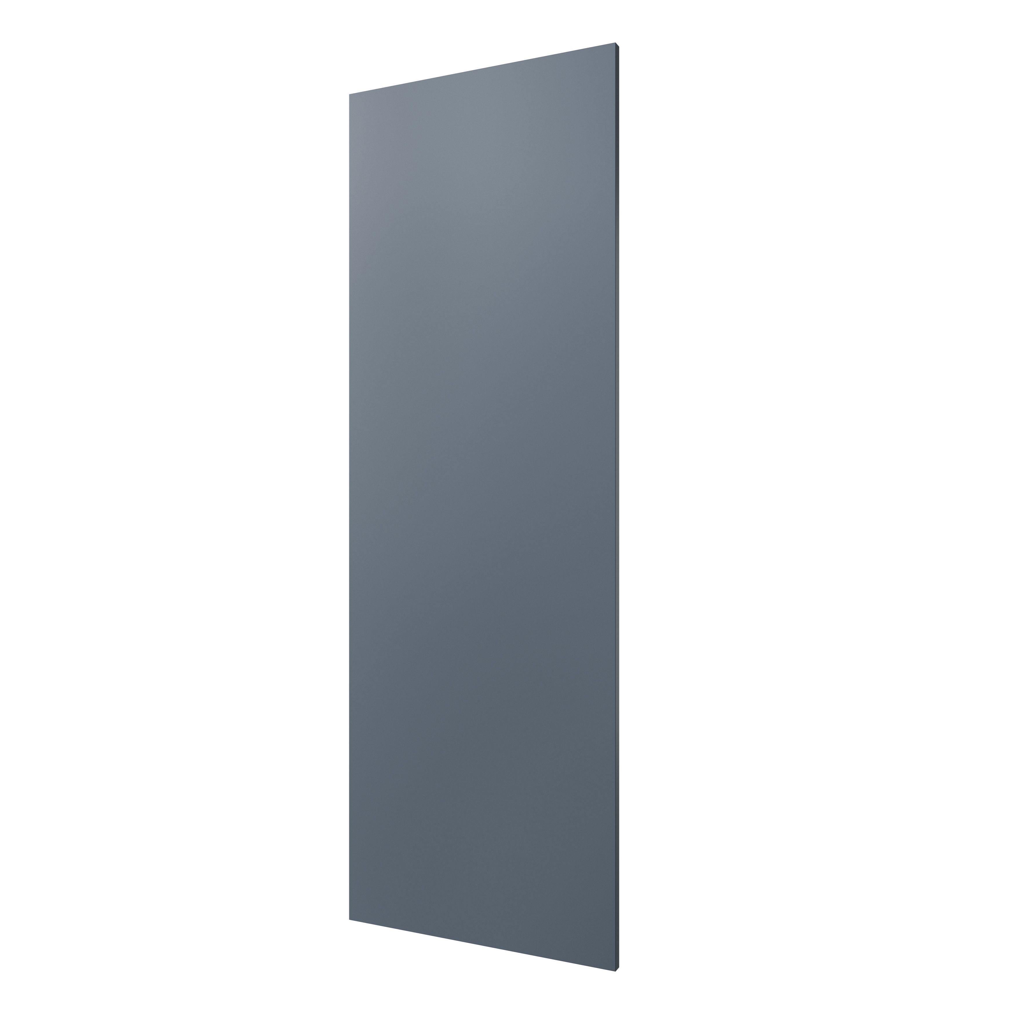 GoodHome Alisma Matt blue slab 70:30 Tall larder Cabinet door (W)500mm (H)1467mm (T)18mm