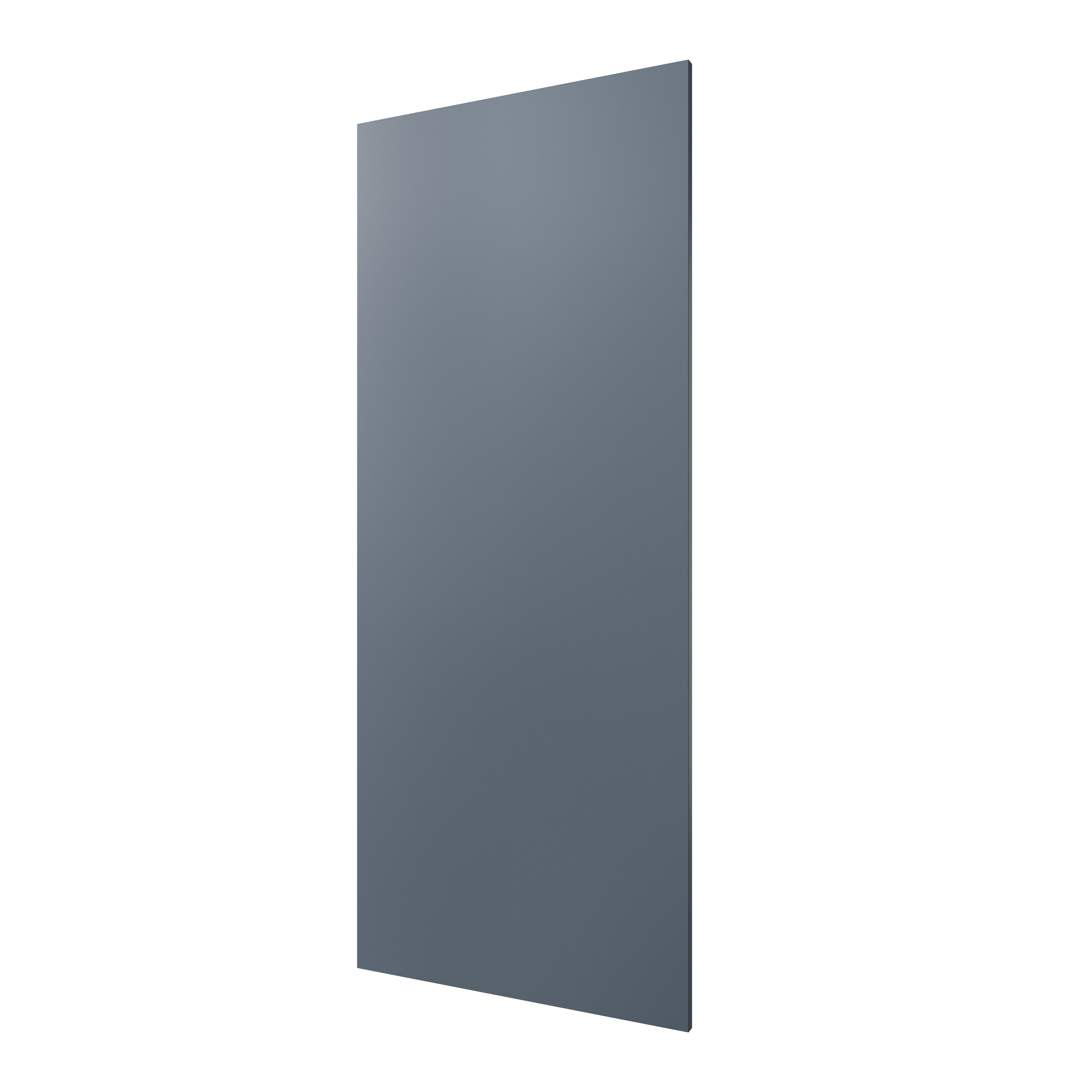 GoodHome Alisma Matt blue slab 70:30 Tall larder Cabinet door (W)600mm (H)1467mm (T)18mm