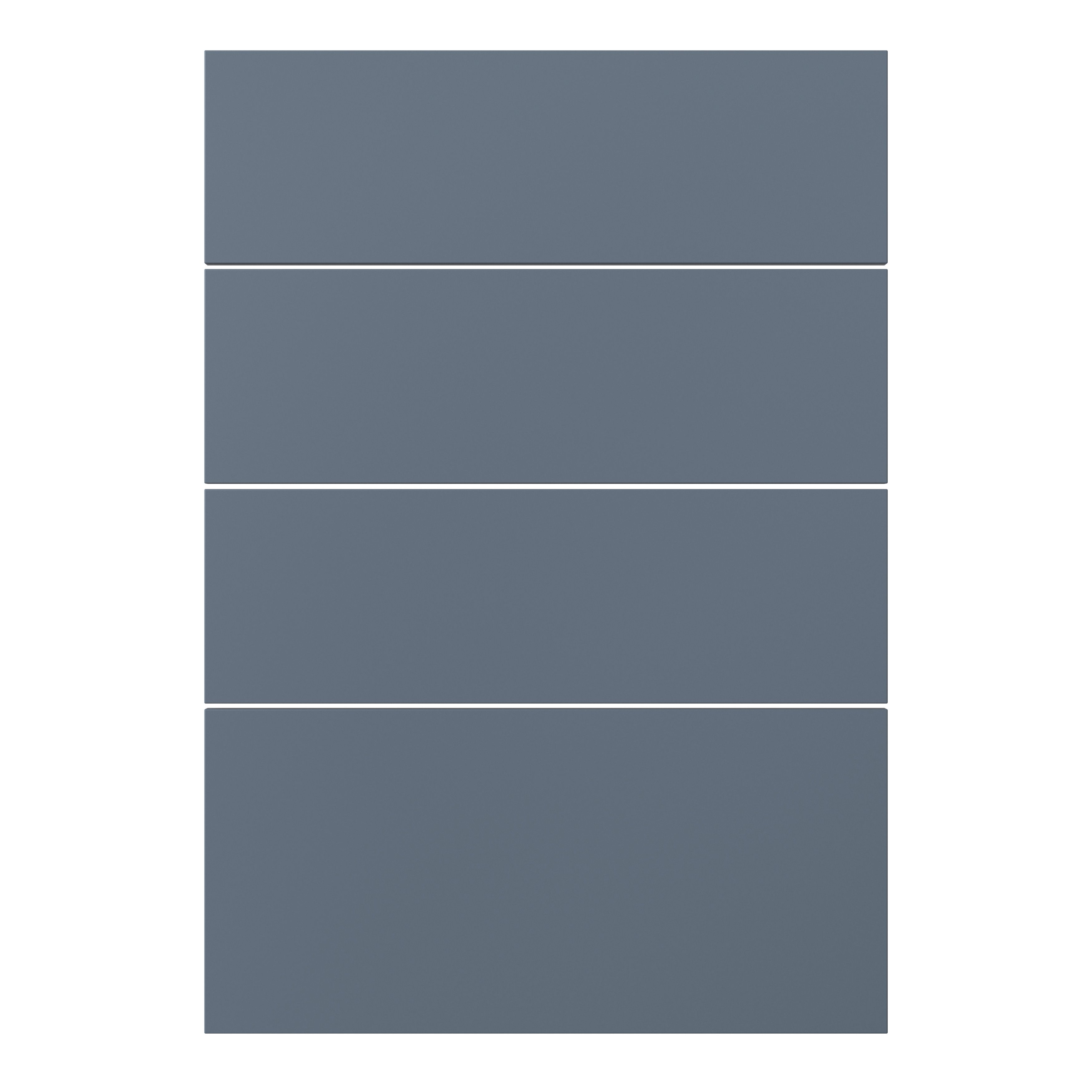 GoodHome Alisma Matt blue slab Drawer front (W)500mm, Pack of 4