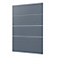 GoodHome Alisma Matt blue slab Drawer front (W)500mm, Pack of 4