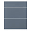 GoodHome Alisma Matt blue slab Drawer front (W)600mm, Pack of 3