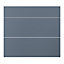 GoodHome Alisma Matt blue slab Drawer front (W)800mm, Pack of 3