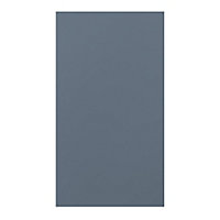 GoodHome Alisma Matt blue slab Highline Cabinet door (W)400mm (H)715mm (T)18mm