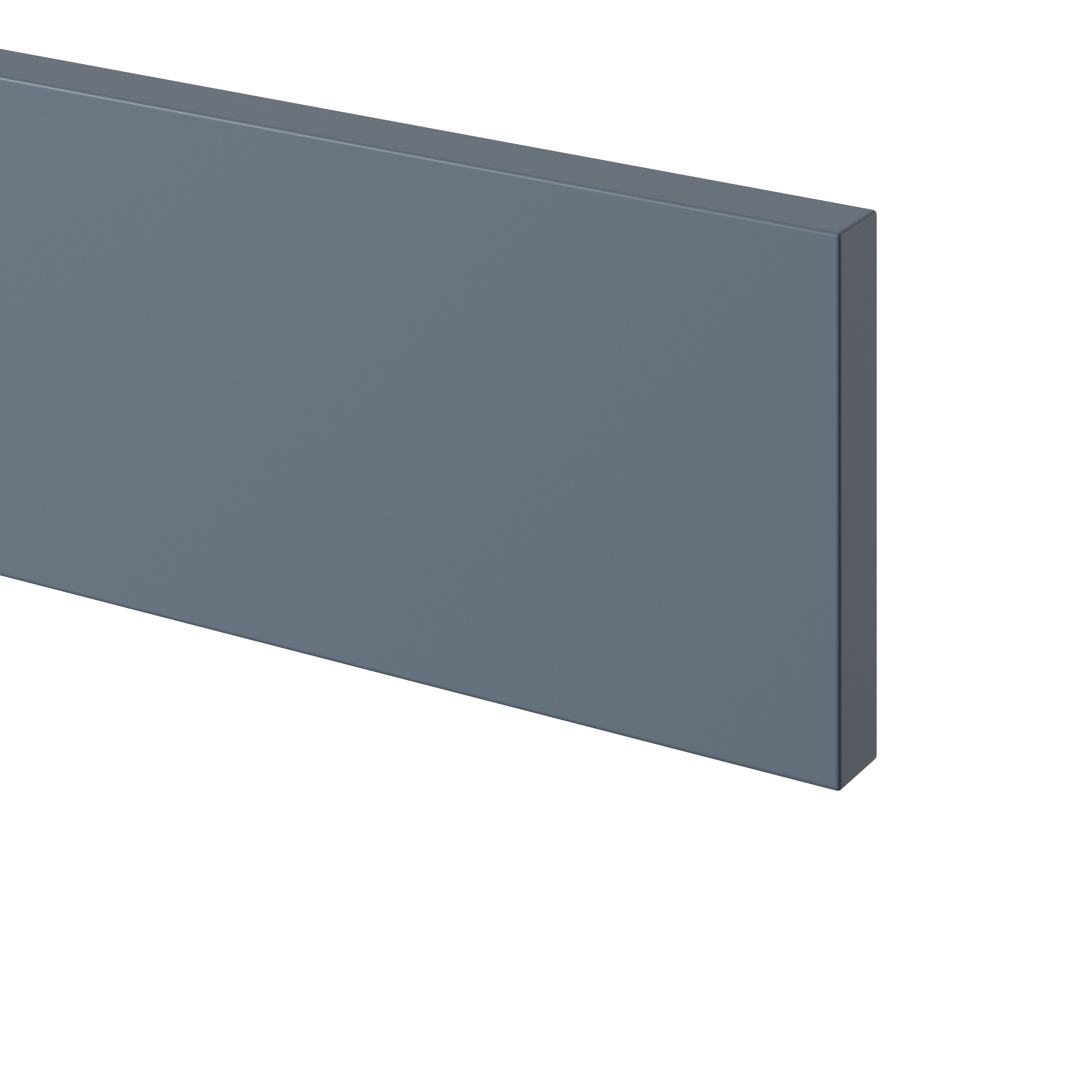 GoodHome Alisma Matt blue slab Standard Appliance Filler panel (H)115mm (W)597mm
