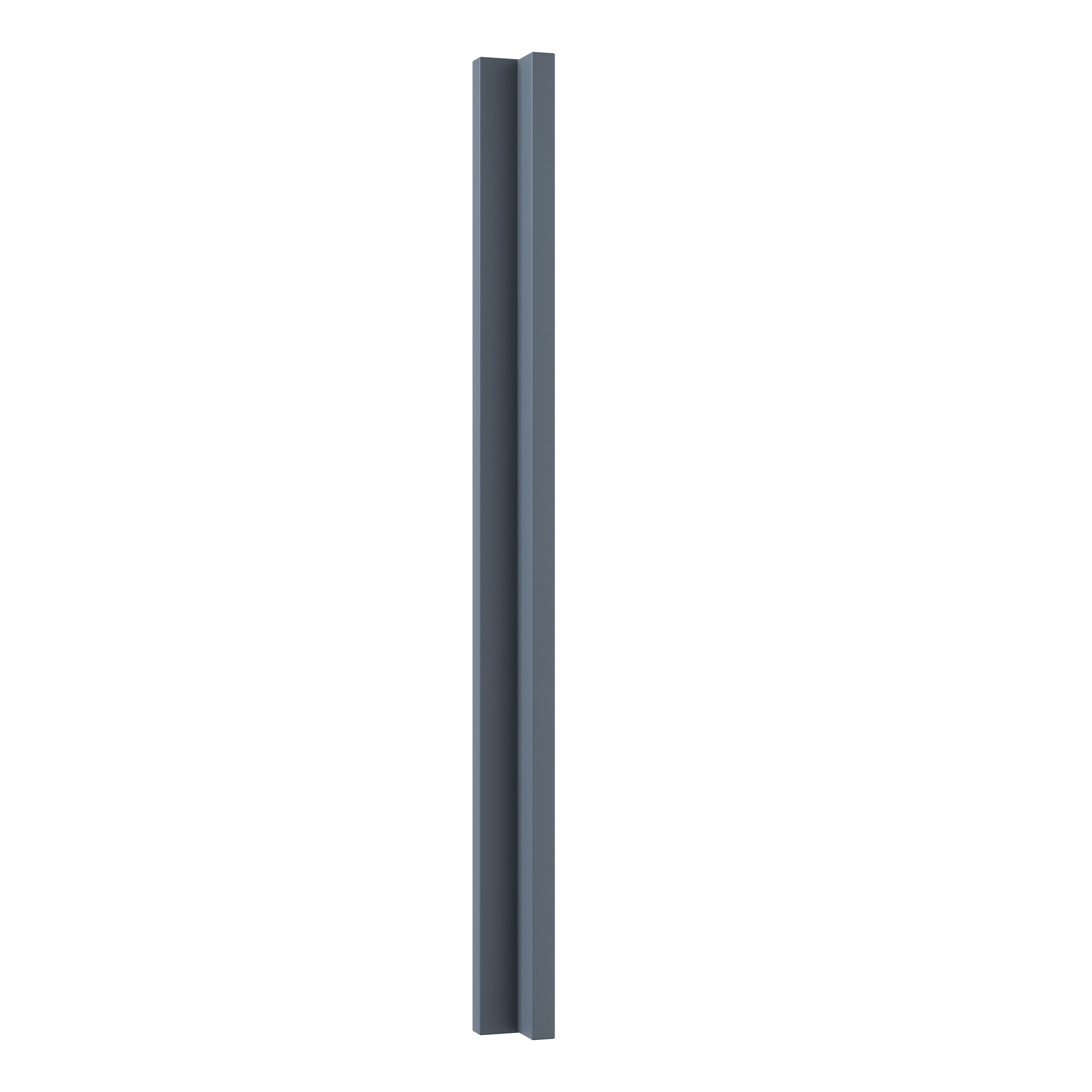 GoodHome Alisma Matt blue slab Standard Corner post, (W)48mm (H)715mm