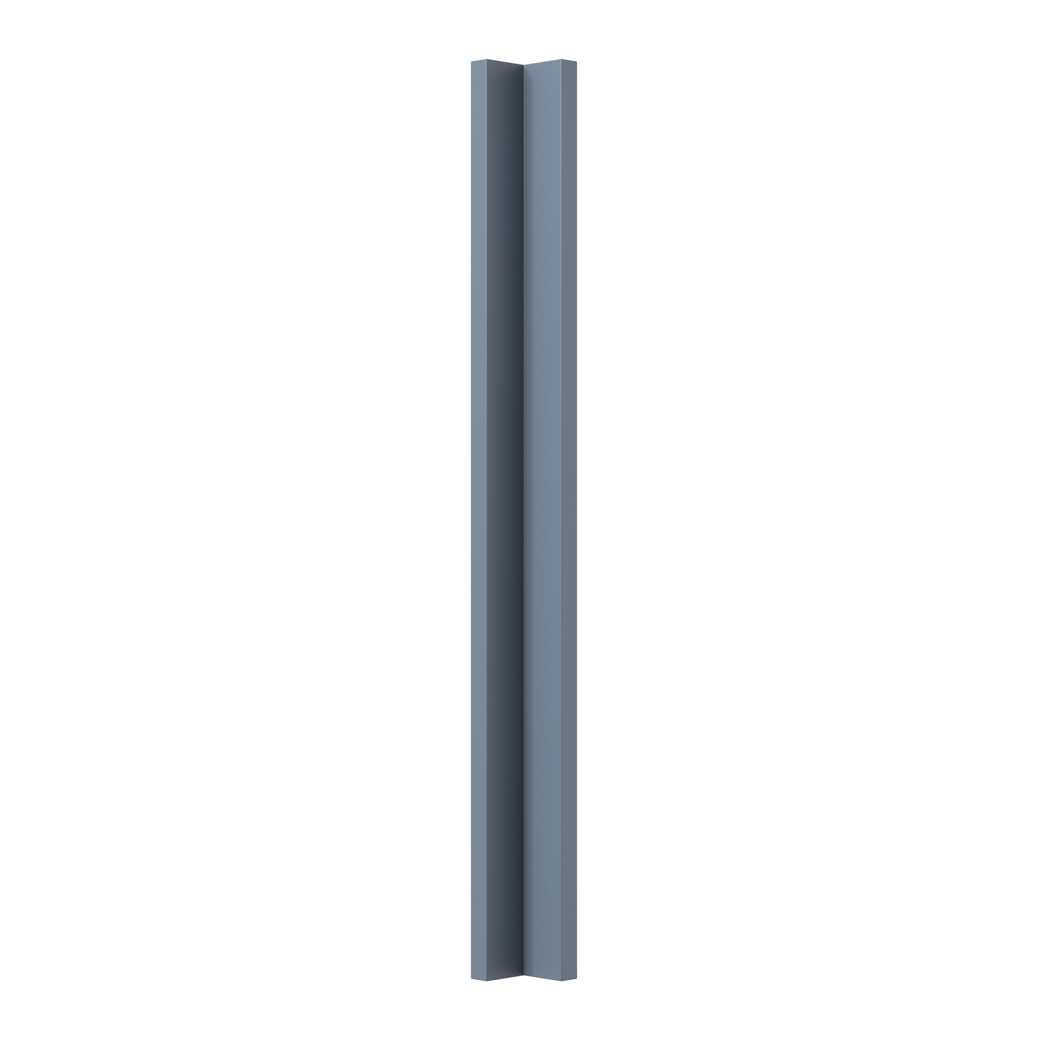 GoodHome Alisma Matt blue slab Standard Corner post, (W)59mm (H)715mm
