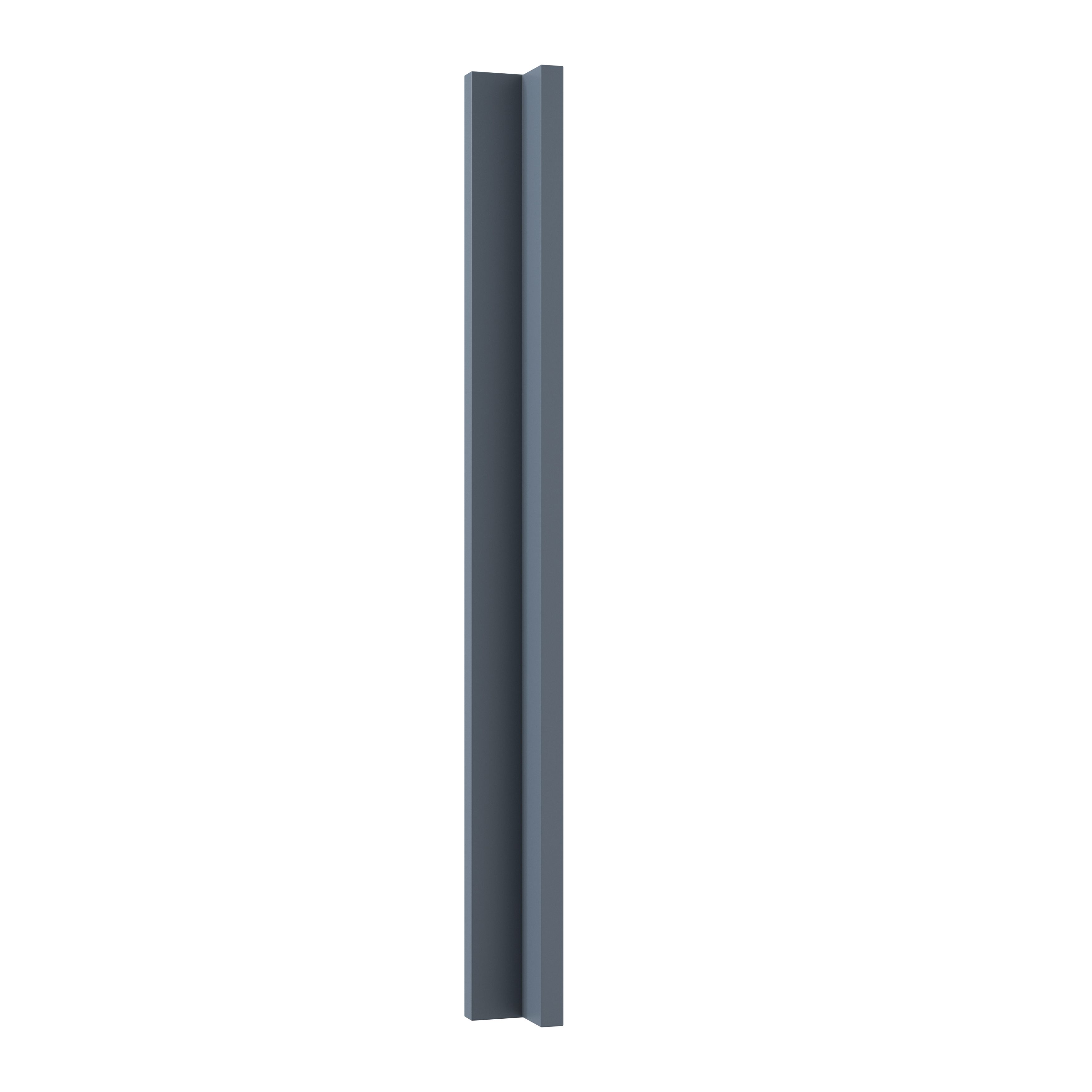 GoodHome Alisma Matt blue slab Standard Corner post, (W)59mm (H)715mm