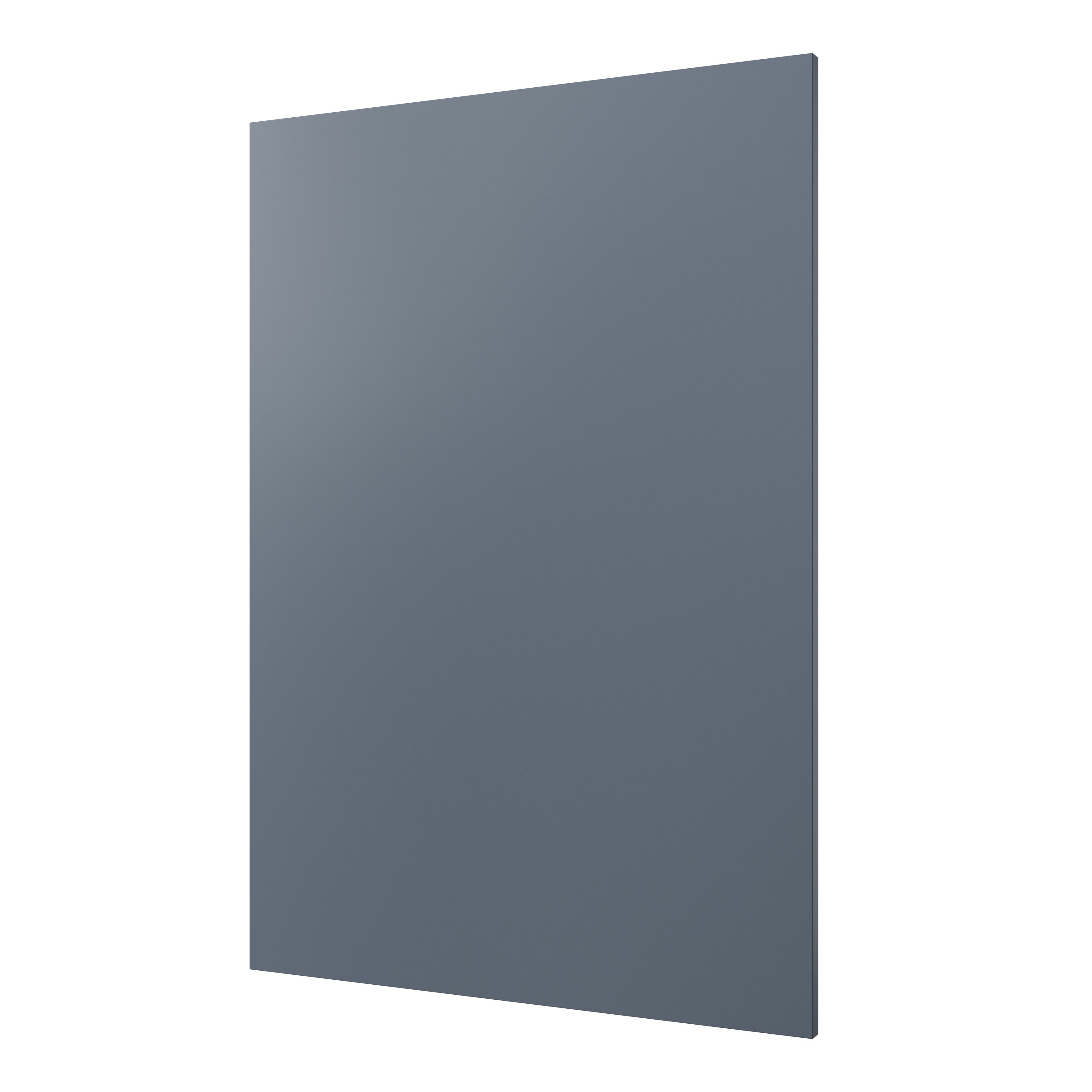 GoodHome Alisma Matt blue slab Standard End panel (H)934mm (W)640mm