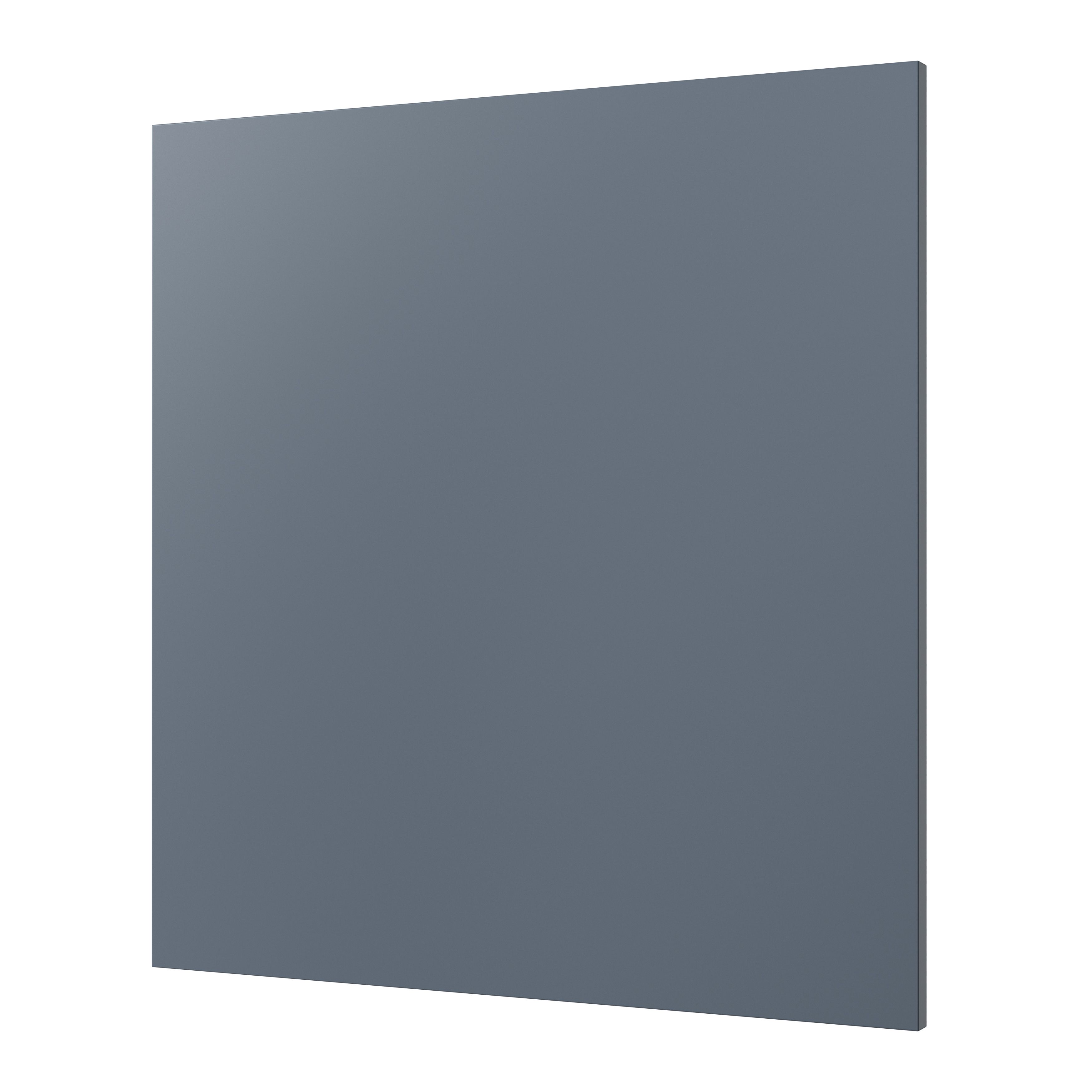 GoodHome Alisma Matt blue slab Tall appliance Cabinet door (W)600mm (H)633mm (T)18mm