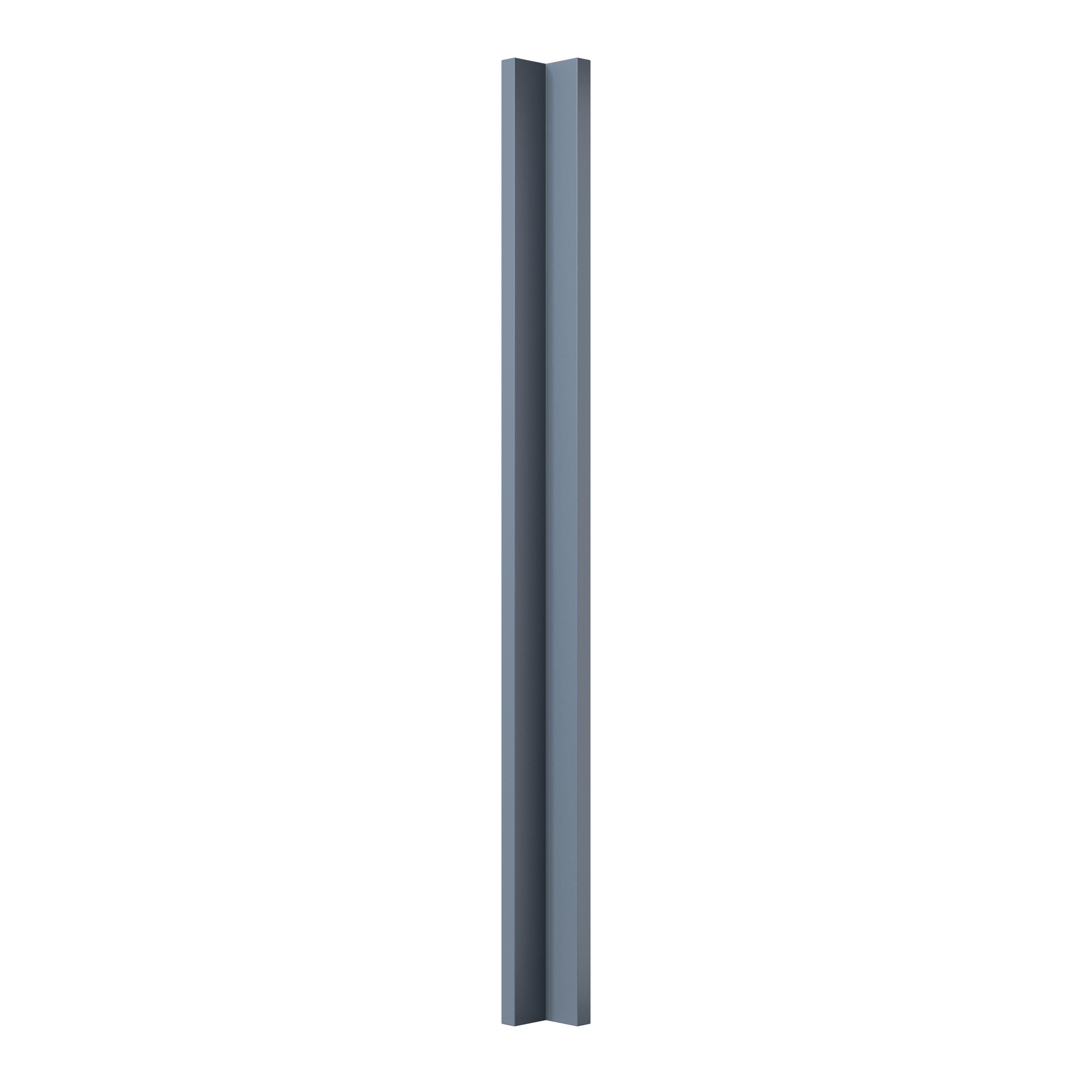 GoodHome Alisma Matt blue slab Tall Corner post, (W)59mm (H)895mm