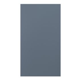 GoodHome Alisma Matt blue slab Tall wall Cabinet door (W)500mm (H)895mm (T)18mm