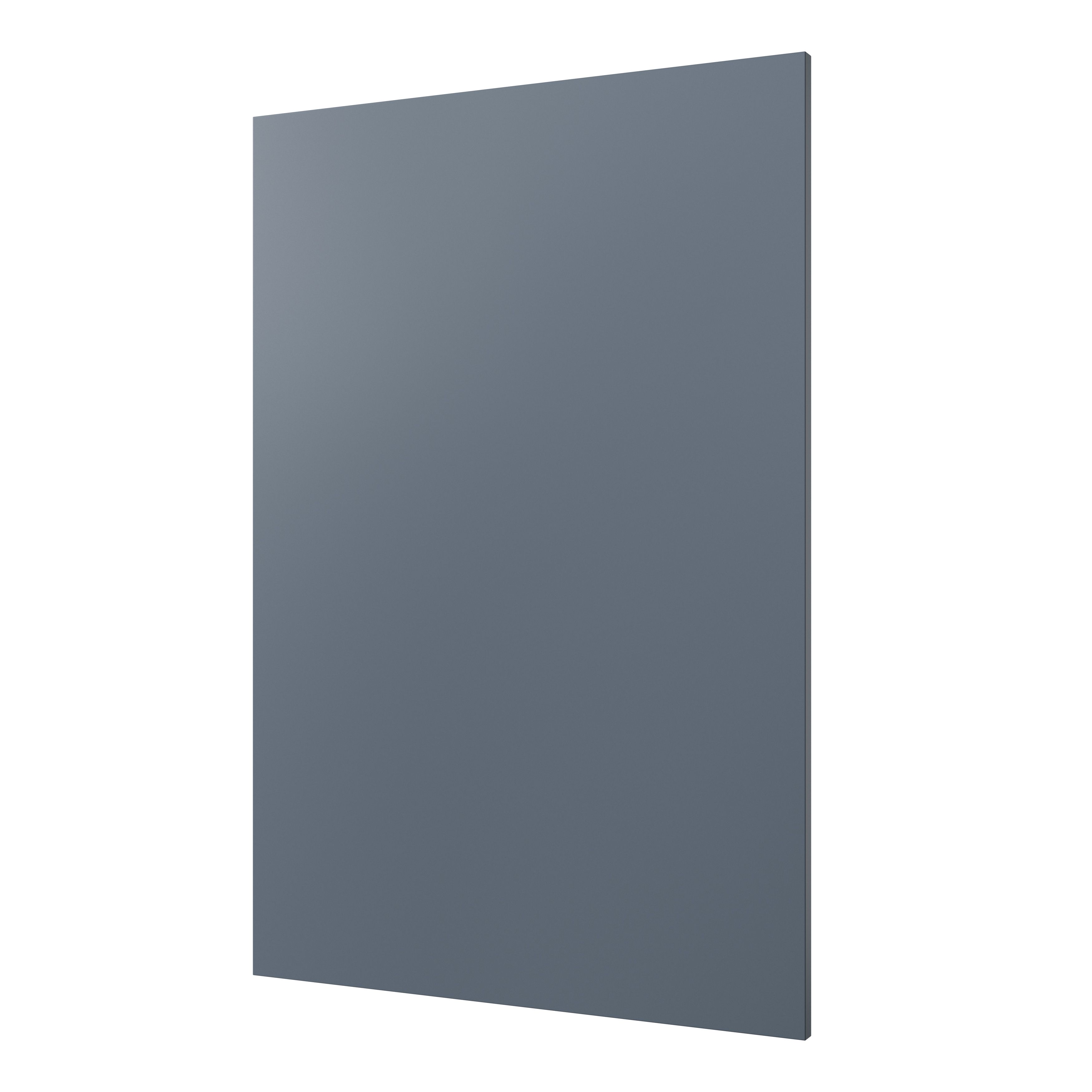 GoodHome Alisma Matt blue slab Tall wall Cabinet door (W)600mm (H)895mm (T)18mm