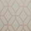 GoodHome Allium Grey Geometric Metallic effect Embossed Wallpaper