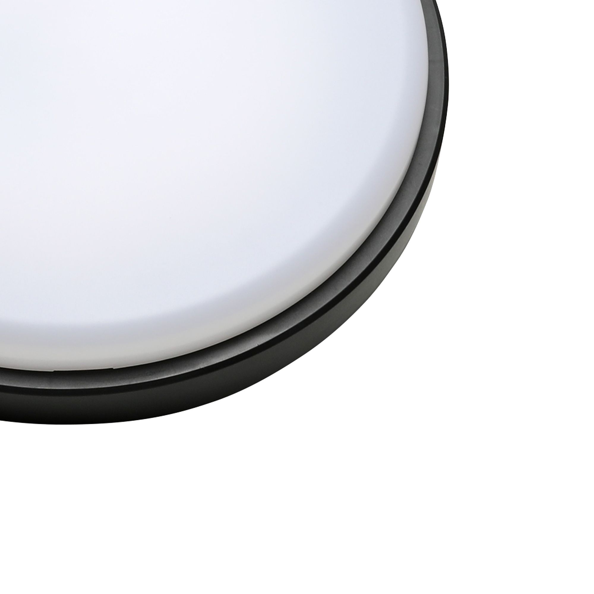 GoodHome Almagro Black Wired LED Bulkhead light (Dia) 35cm