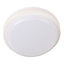 GoodHome Almagro White Wired LED Bulkhead light (Dia) 18cm