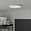GoodHome Almagro White Wired LED Bulkhead light (Dia) 35cm