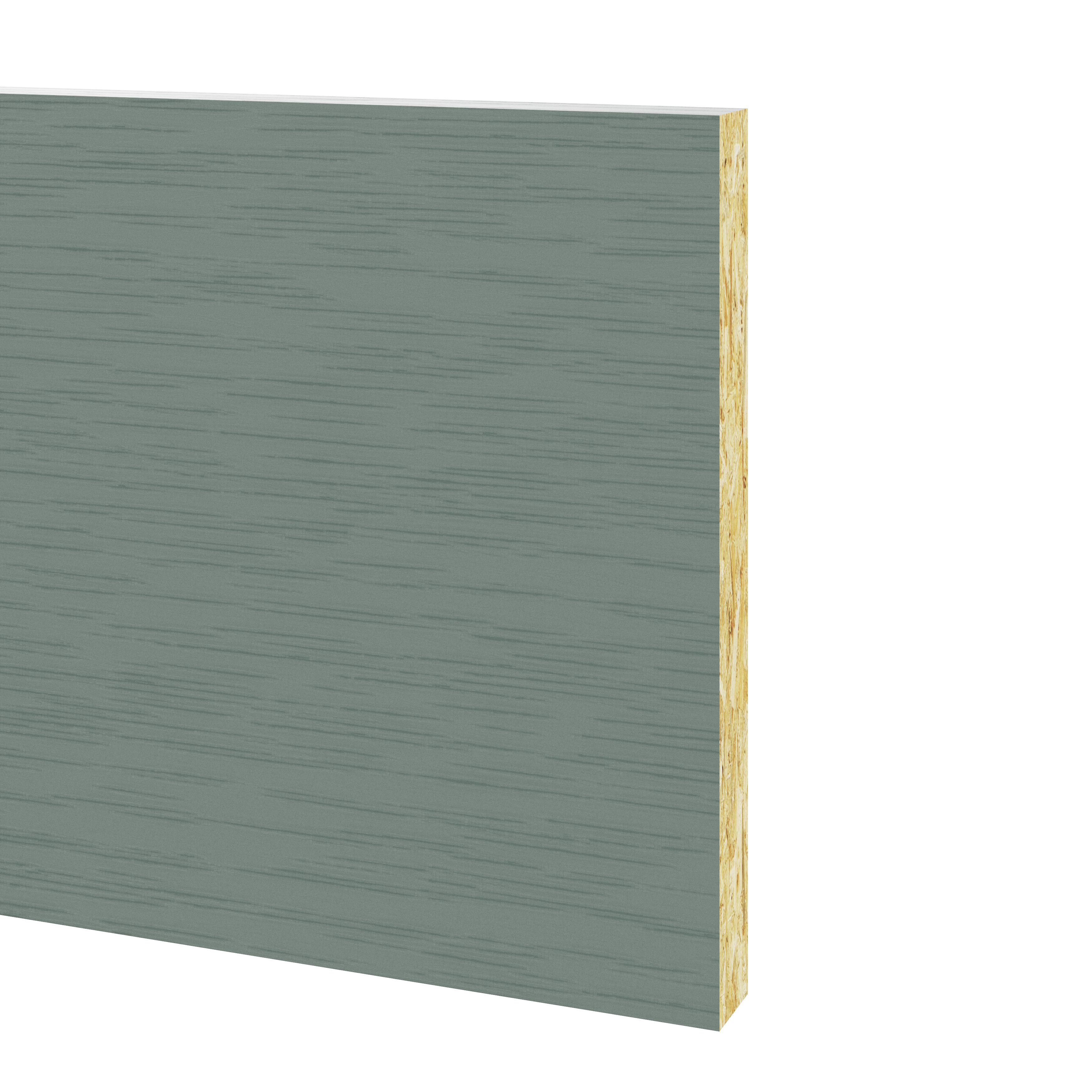 GoodHome Alpinia Green Wood effect Square edge Plinth