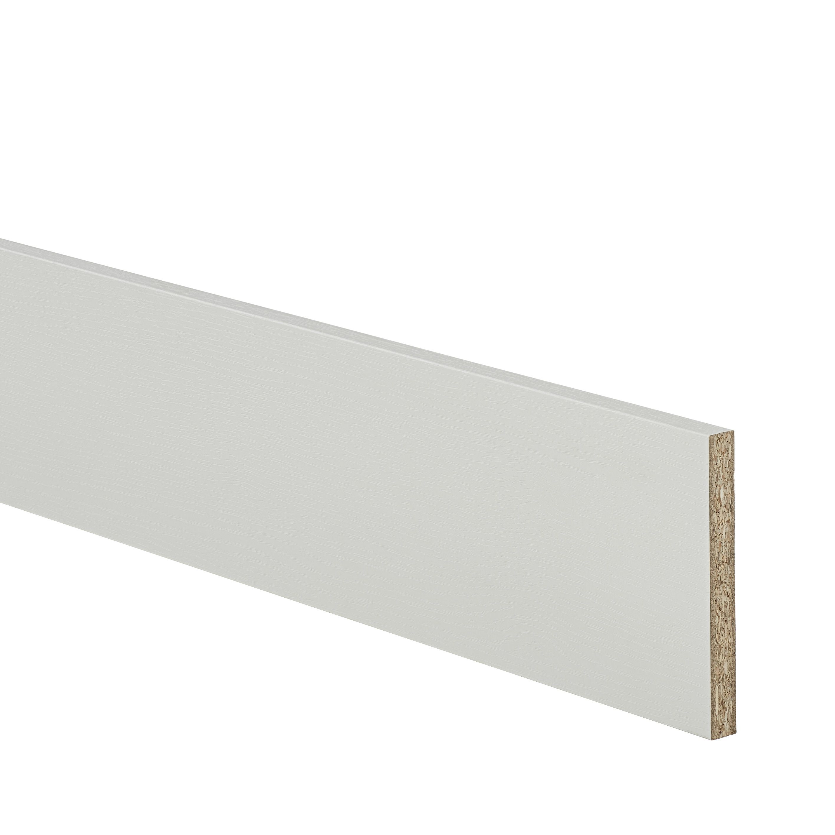 GoodHome Alpinia Grey Wood effect Square edge Plinth, (L)2400mm