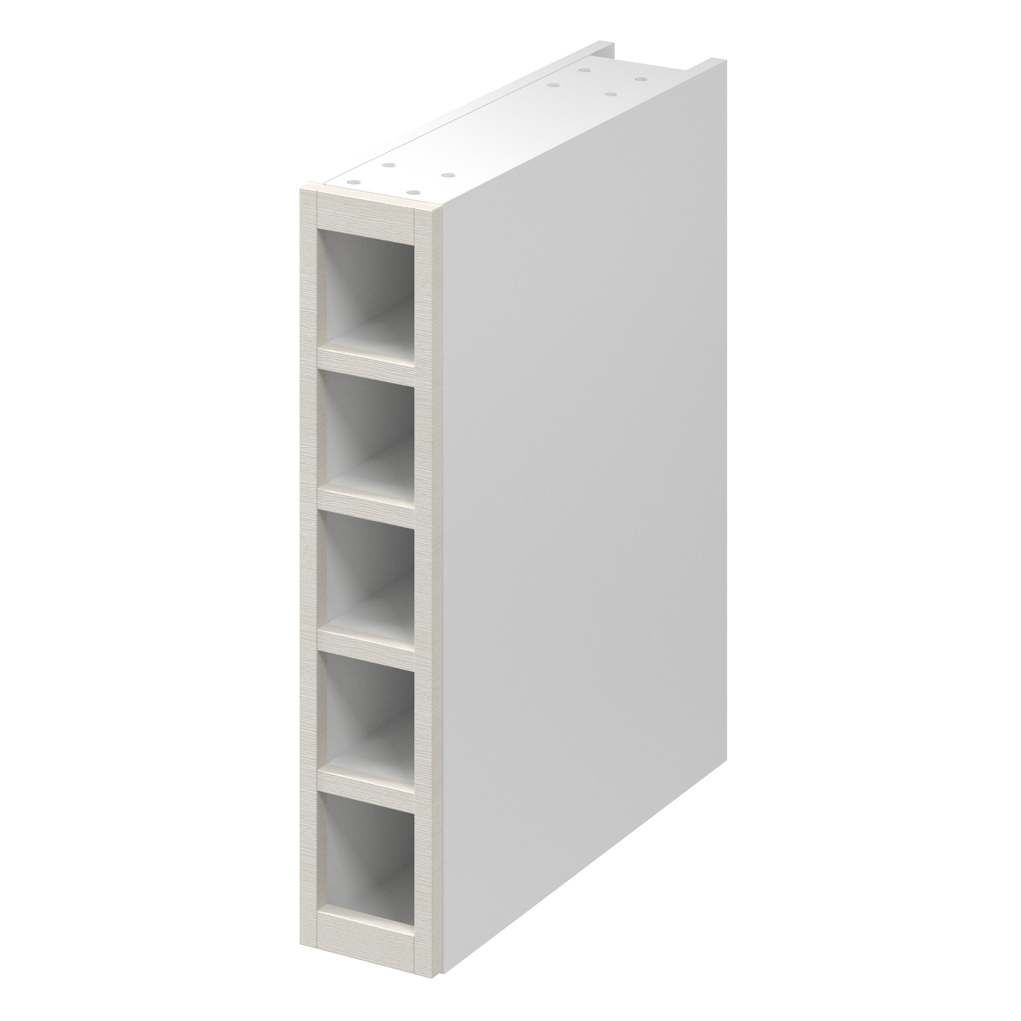 GoodHome Alpinia Ivory Wine rack fascia, (H)715mm (W)147mm