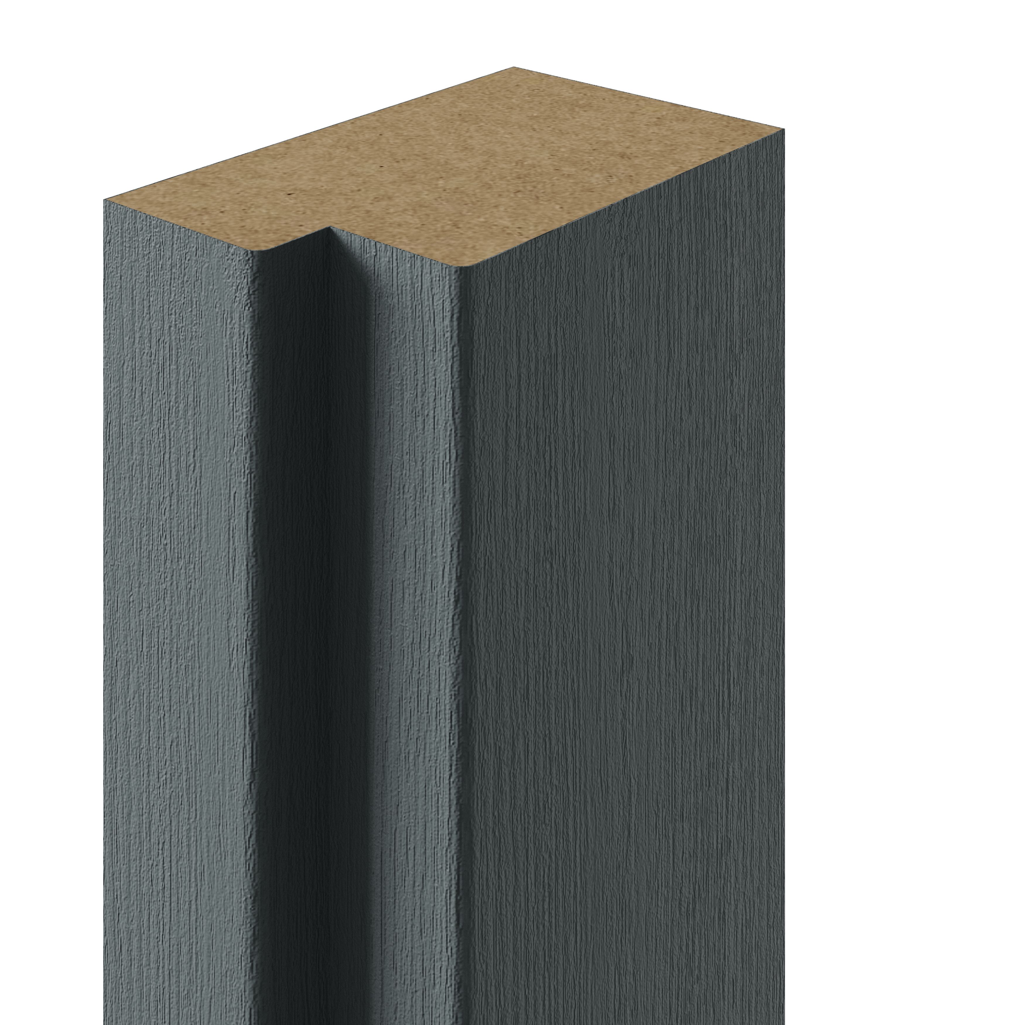 GoodHome Alpinia Matt Dusk Blue Square Pilaster, (H)2400mm (W)80mm
