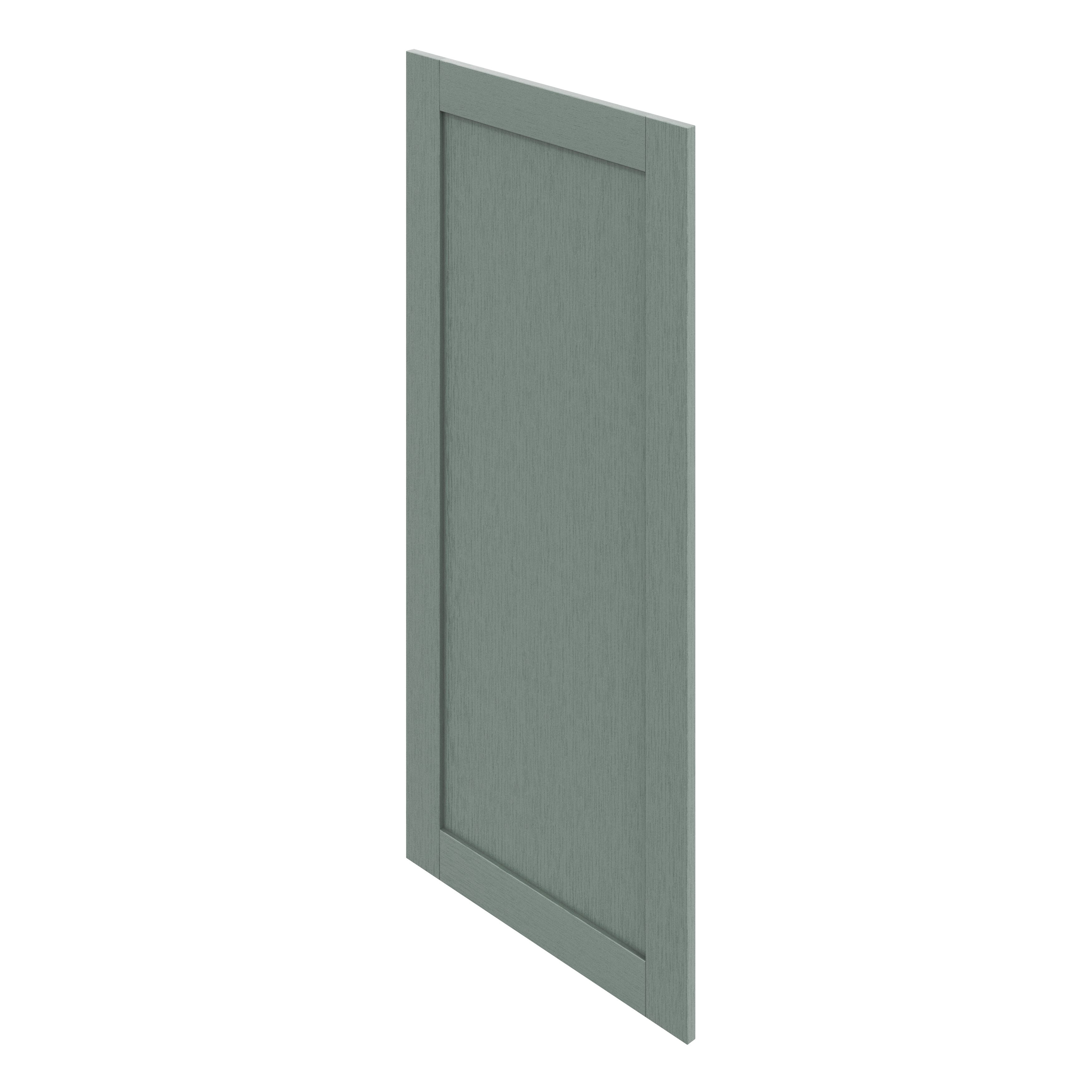 GoodHome Alpinia Matt Green Painted Wood Effect Shaker 70:30 Larder/Fridge Cabinet door (W)600mm (H)1287mm (T)18mm