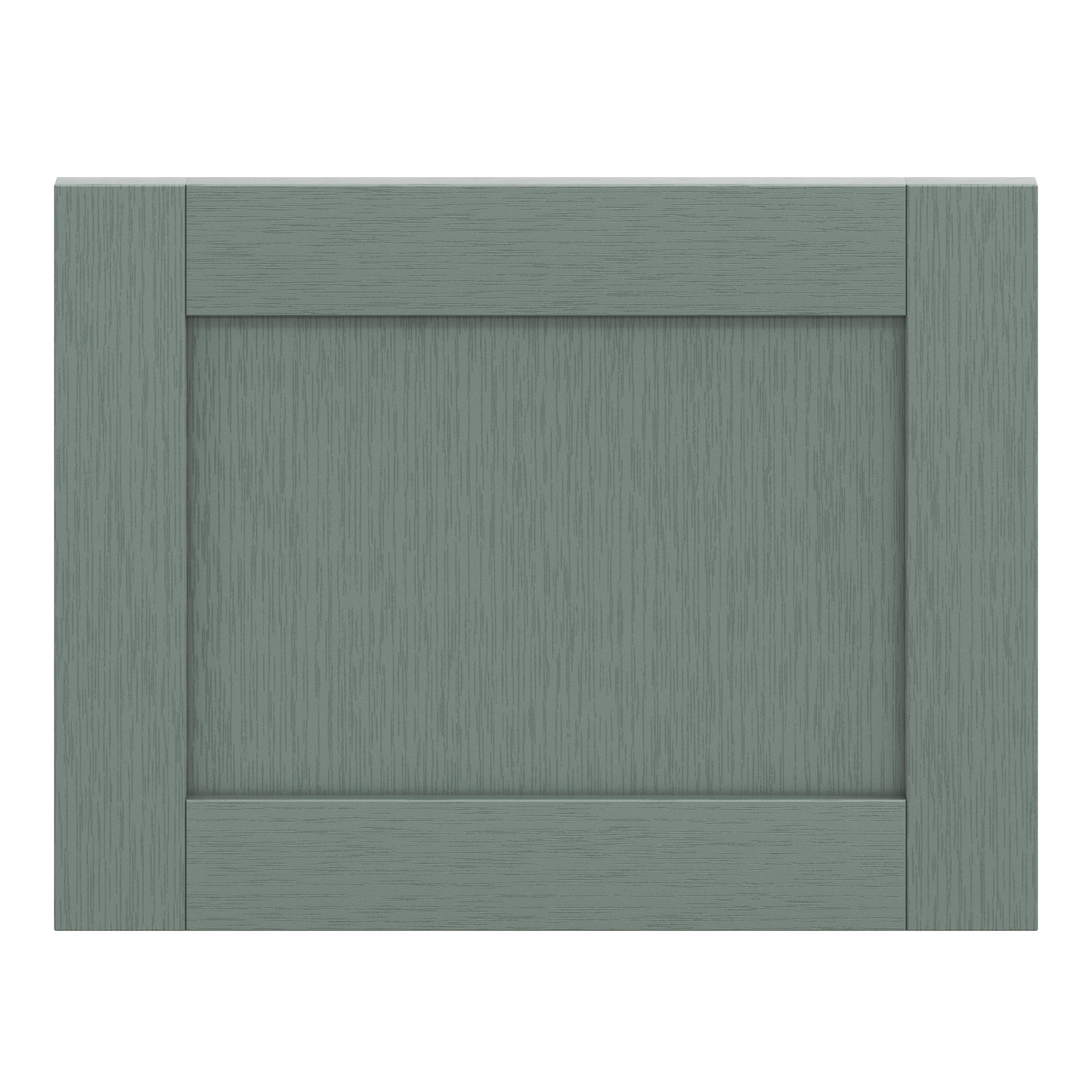 GoodHome Alpinia Matt Green Painted Wood Effect Shaker Appliance Cabinet door (W)600mm (H)453mm (T)18mm