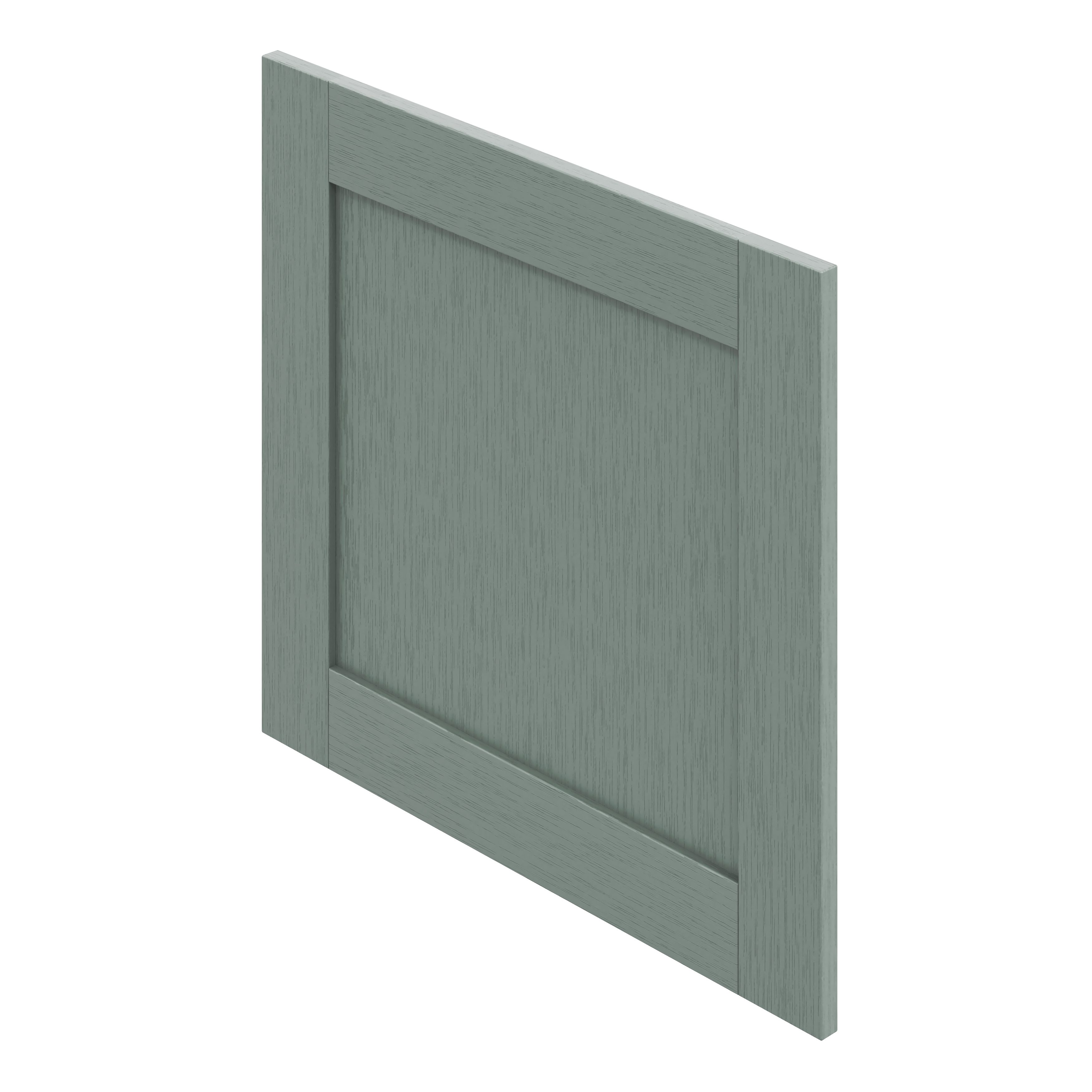 GoodHome Alpinia Matt Green Painted Wood Effect Shaker Appliance Cabinet door (W)600mm (H)543mm (T)18mm