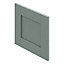 GoodHome Alpinia Matt Green Painted Wood Effect Shaker Drawer front, bridging door & bi fold door, (W)400mm (H)356mm (T)18mm