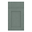GoodHome Alpinia Matt Green Painted Wood Effect Shaker Drawerline door & drawer front, (W)400mm (H)715mm (T)18mm