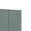 GoodHome Alpinia Matt Green Painted Wood Effect Shaker Drawerline door & drawer front, (W)600mm (H)715mm (T)18mm