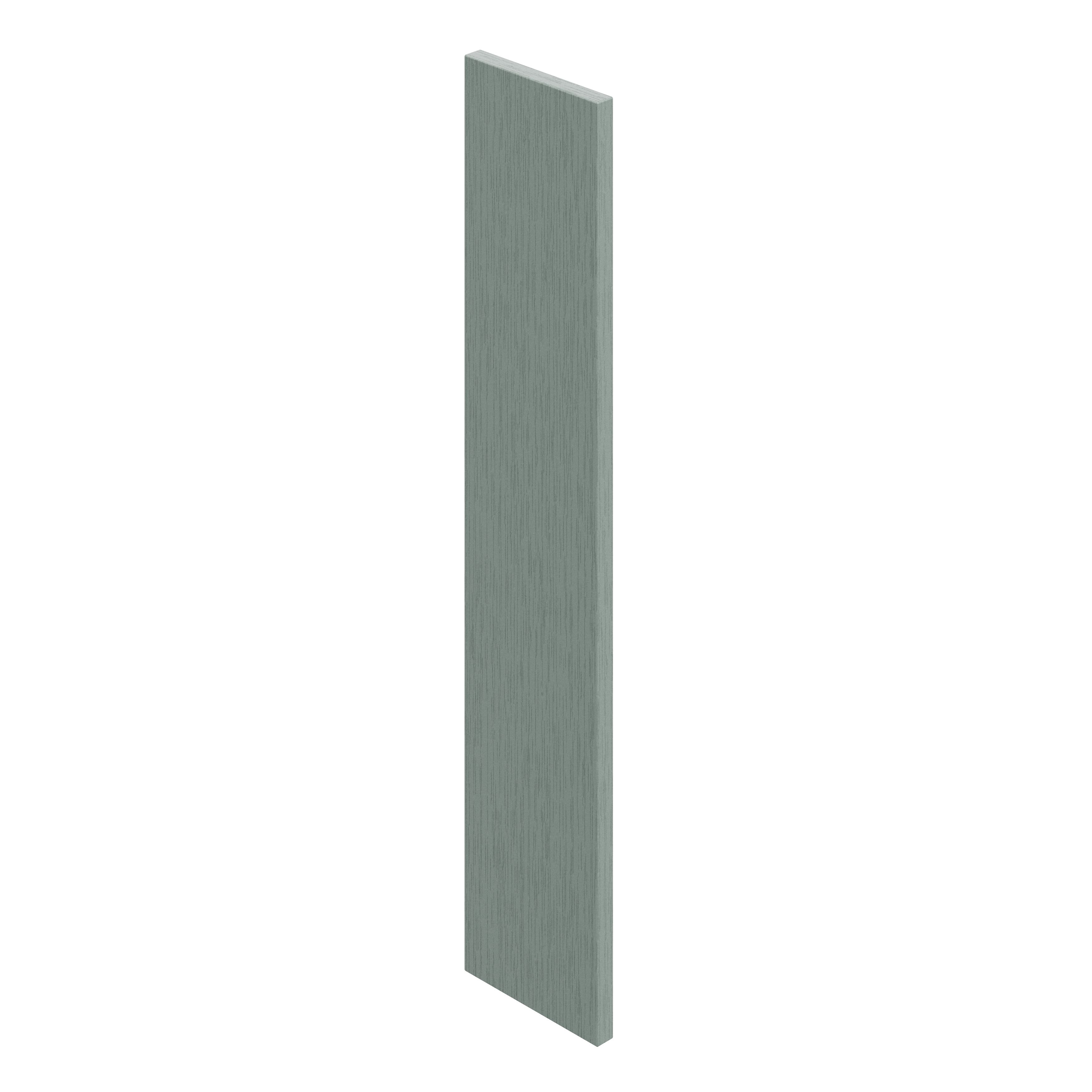 GoodHome Alpinia Matt Green Painted Wood Effect Shaker Highline Cabinet door (W)150mm (H)715mm (T)18mm