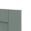 GoodHome Alpinia Matt Green Painted Wood Effect Shaker Larder Cabinet door (W)500mm (H)1287mm (T)18mm