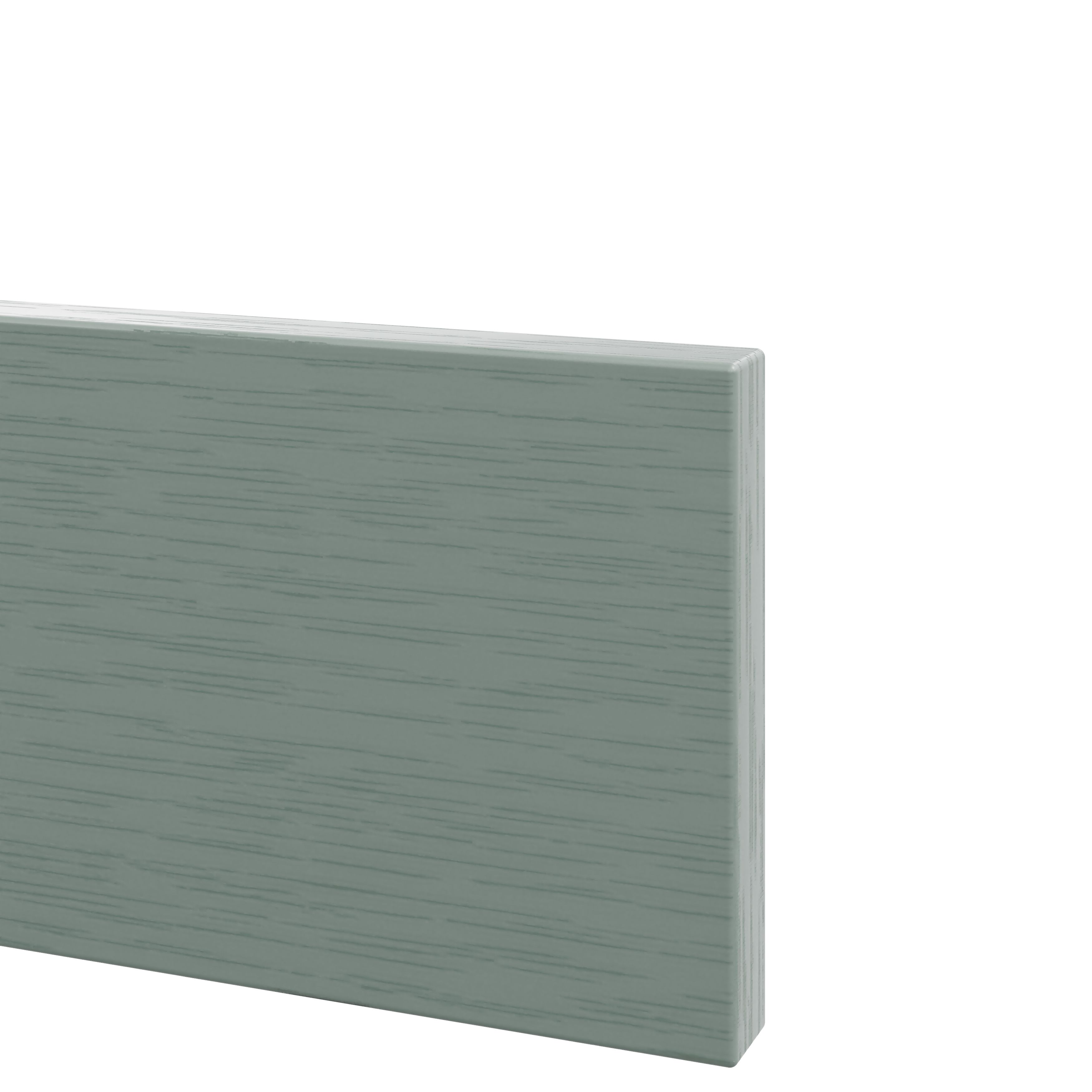 GoodHome Alpinia Matt Green Painted Wood Effect Shaker Standard Appliance & larder Appliance Filler panel (H)115mm (W)597mm