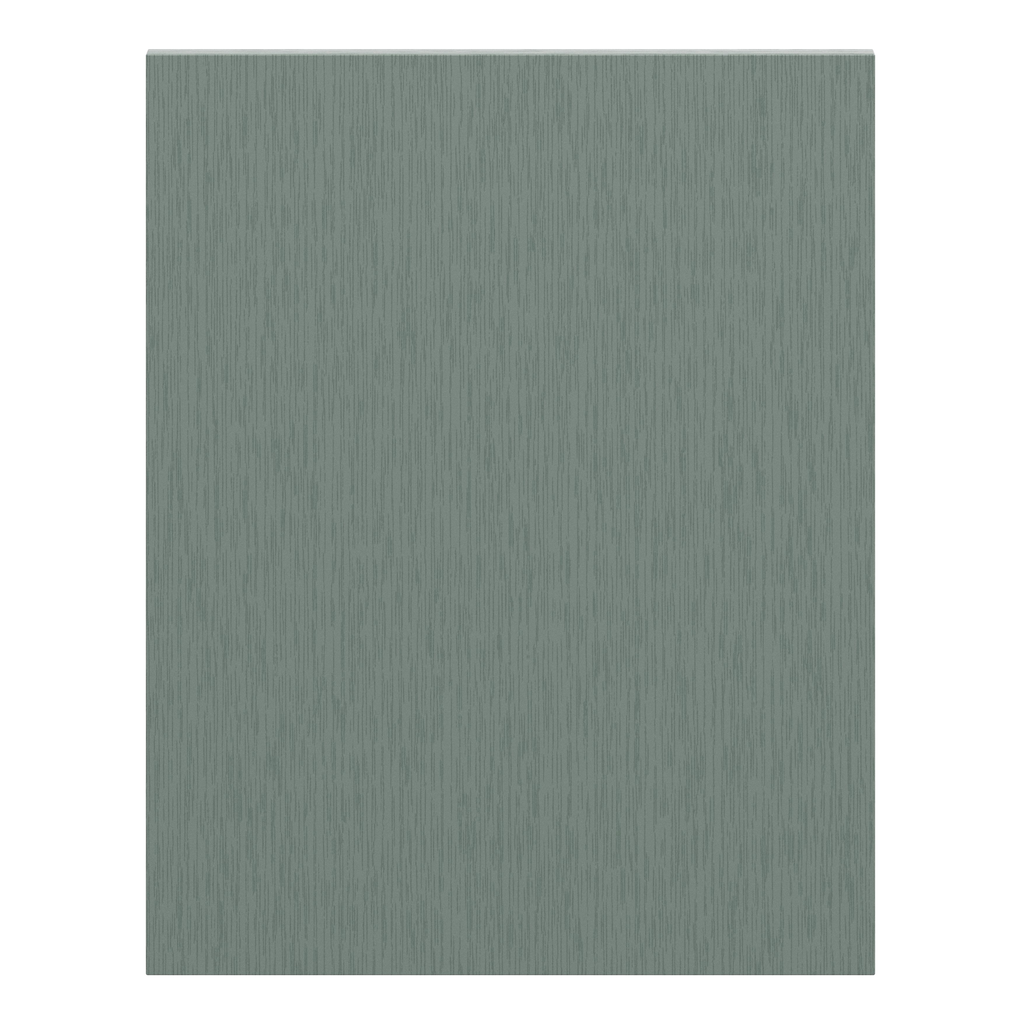 GoodHome Alpinia Matt Green Painted Wood Effect Shaker Standard Base Drawer end panel (H)720mm (W)570mm