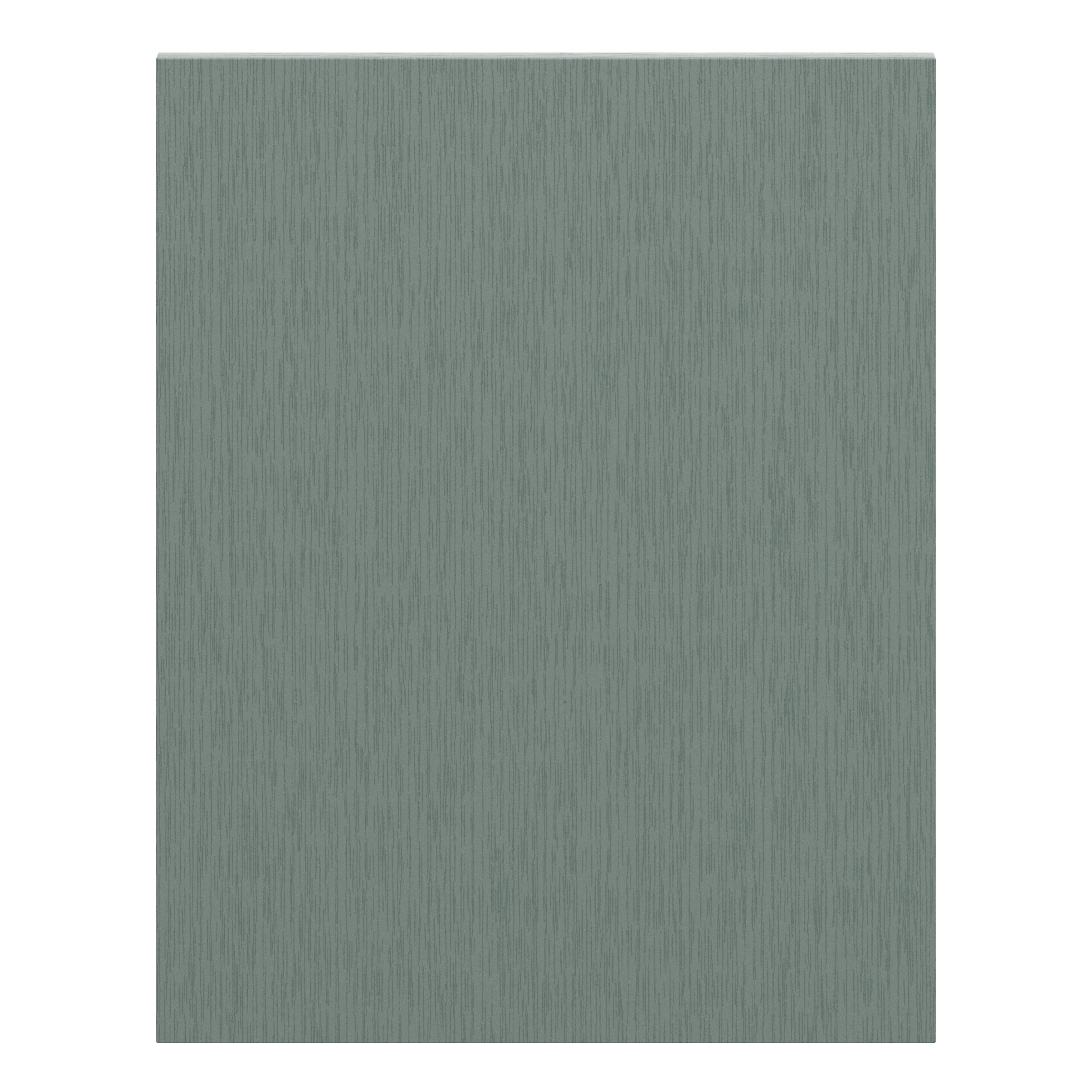 GoodHome Alpinia Matt Green Painted Wood Effect Shaker Standard Base Drawer end panel (H)720mm (W)570mm