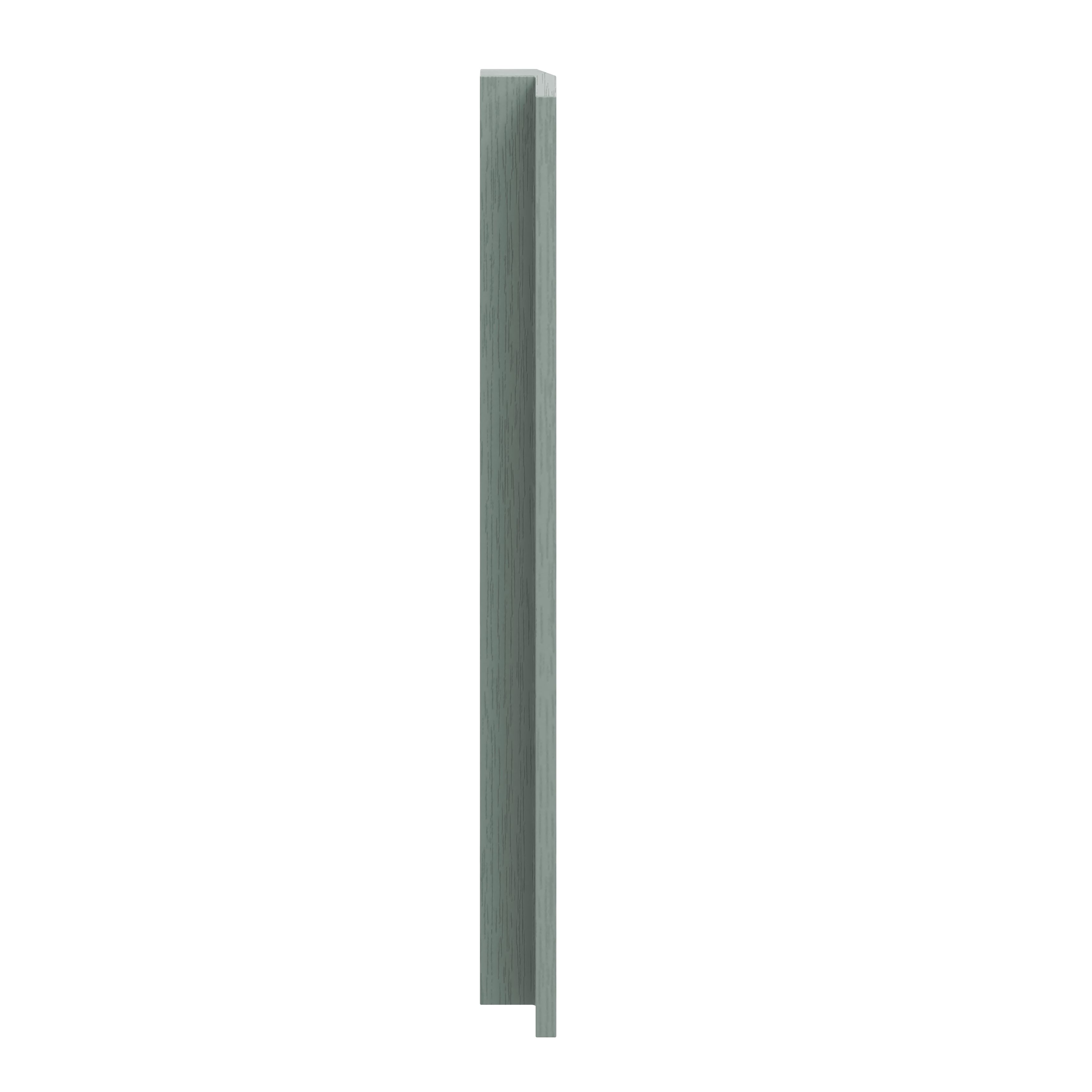 GoodHome Alpinia Matt Green Painted Wood Effect Shaker Standard Corner post, (W)59mm (H)715mm