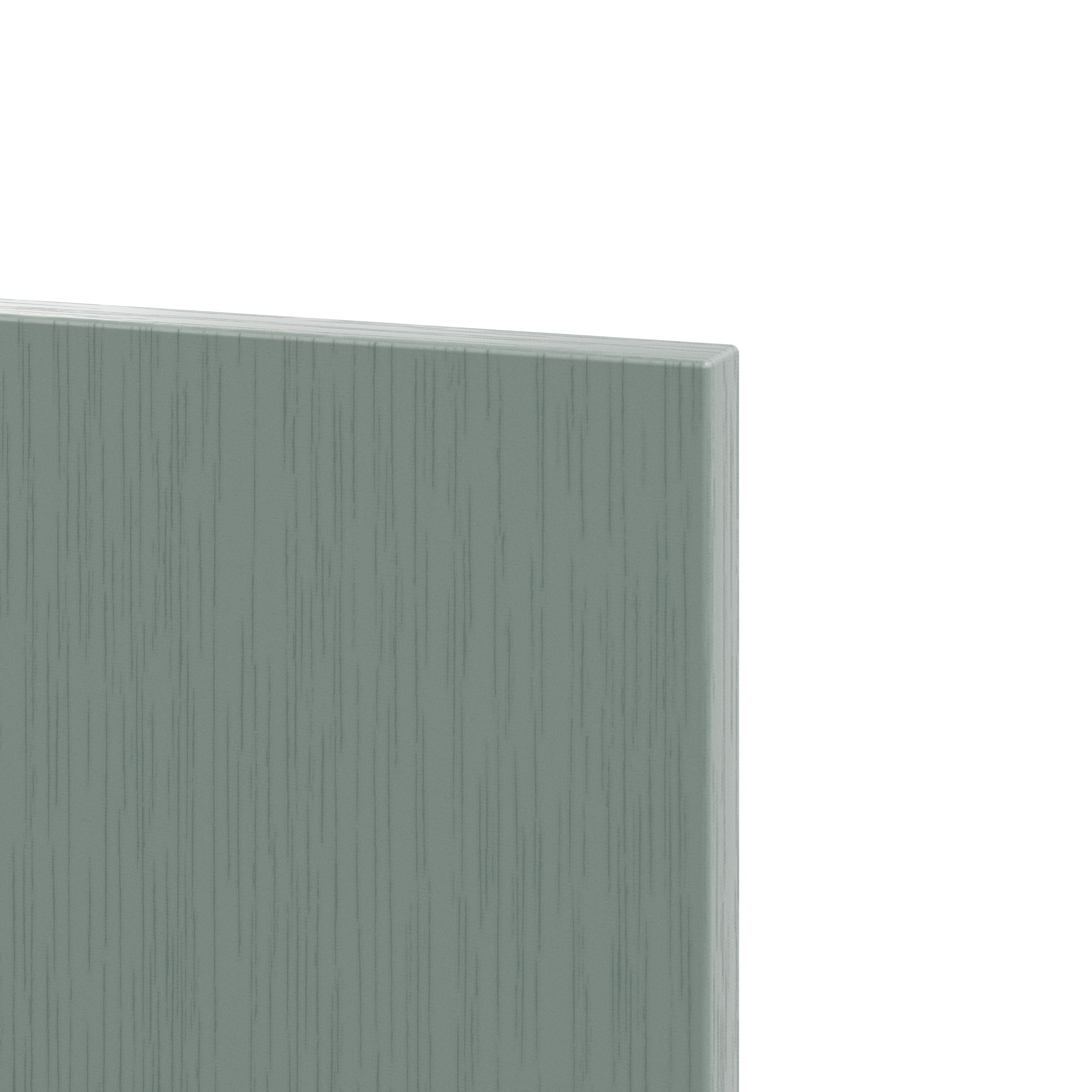 GoodHome Alpinia Matt Green Painted Wood Effect Shaker Standard End support panel (H)870mm (W)590mm