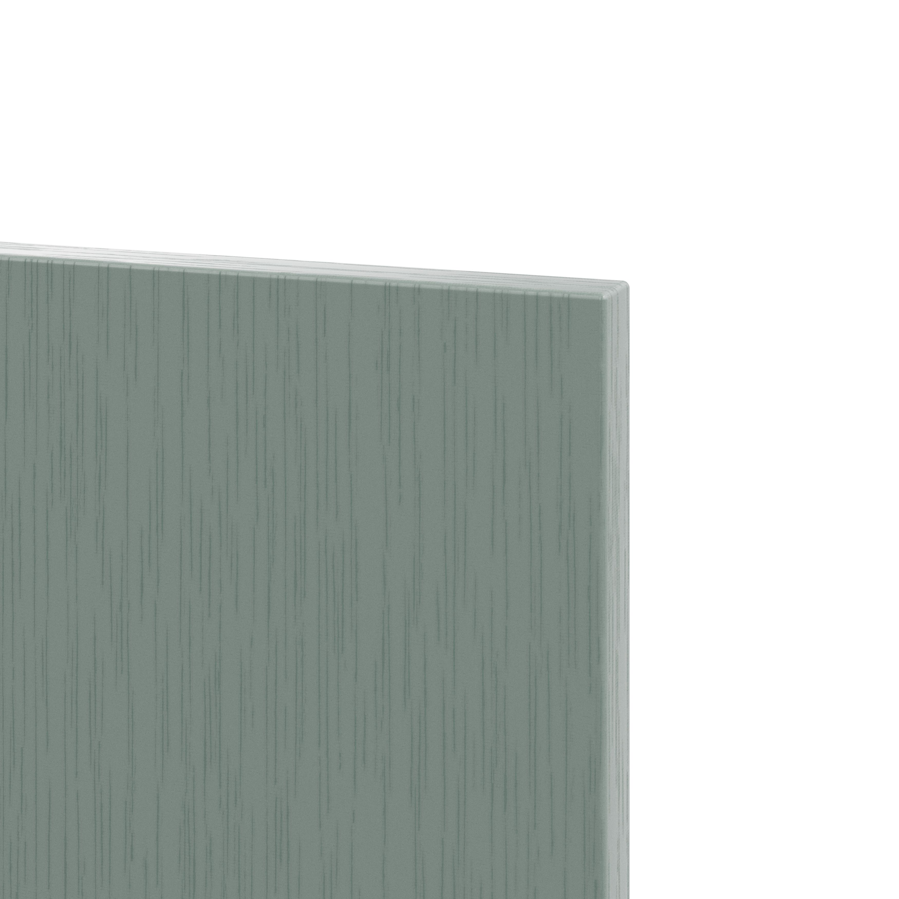 GoodHome Alpinia Matt Green Painted Wood Effect Shaker Standard Wall End panel (H)720mm (W)320mm